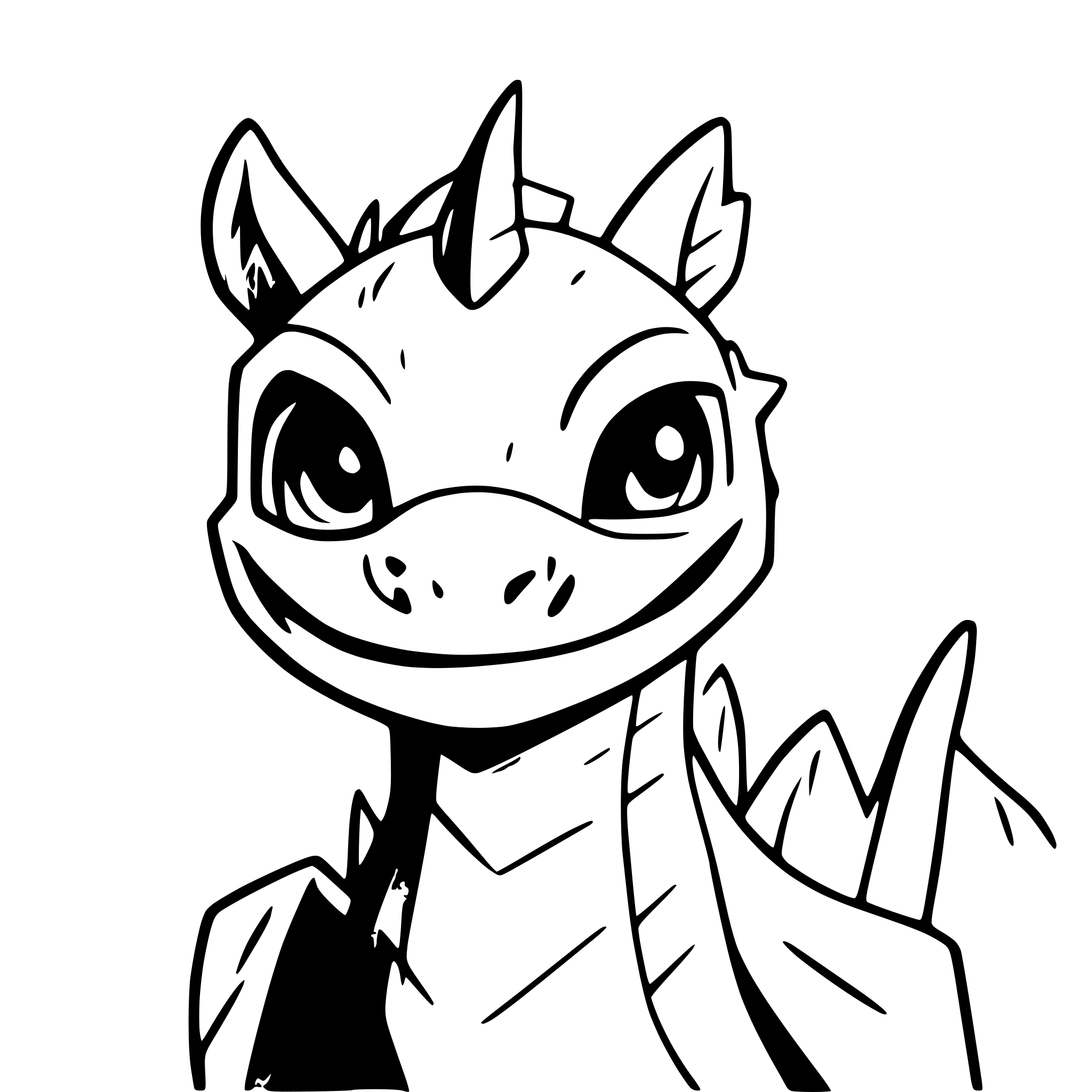 AI-generated SVG of a A realisitic image of a friendly dragon
