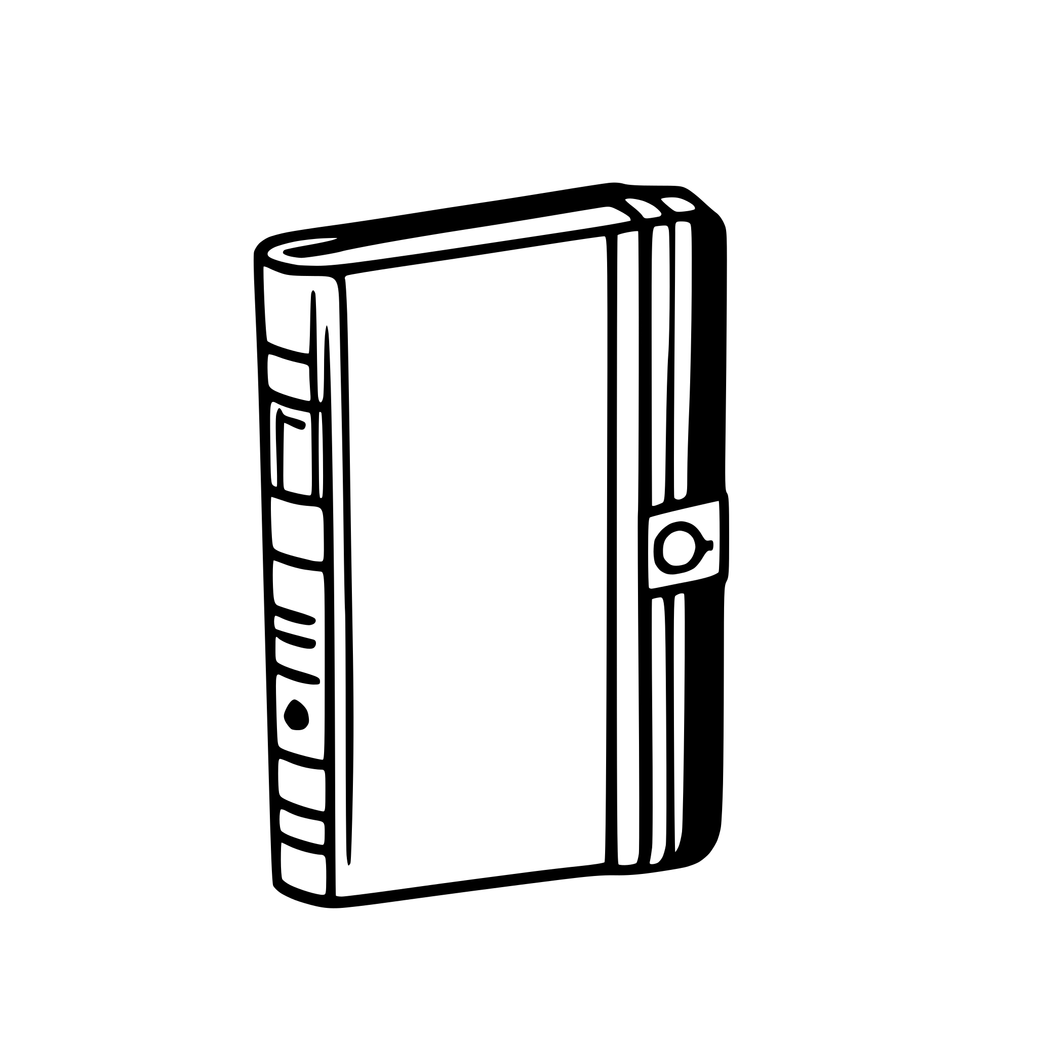 AI-generated SVG of a side-view of bluerprint journal