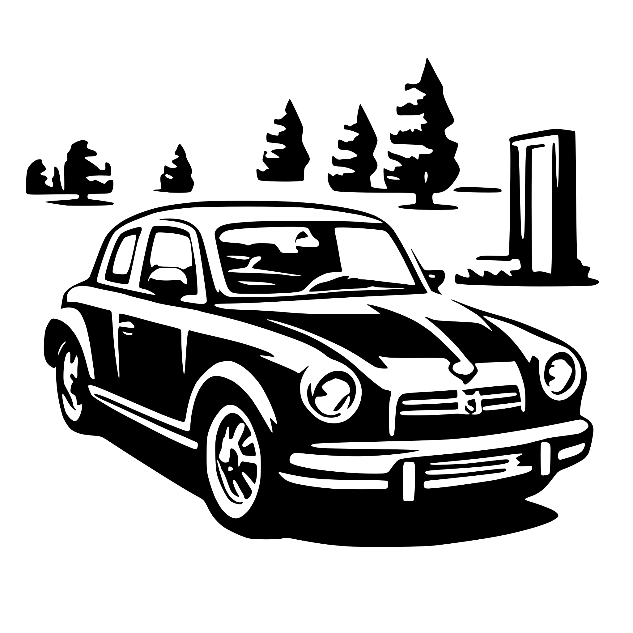AI-generated SVG of a clean car