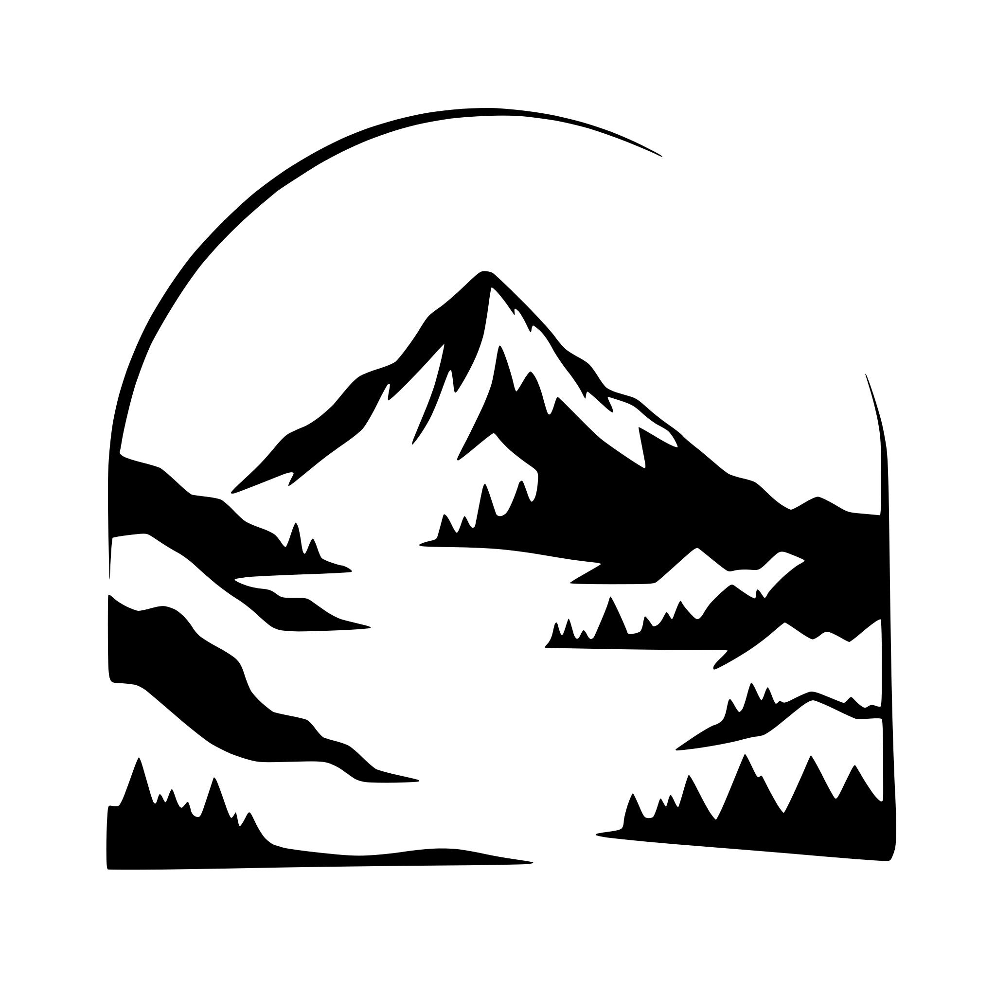AI-generated SVG of 'mountain landscape with stars'