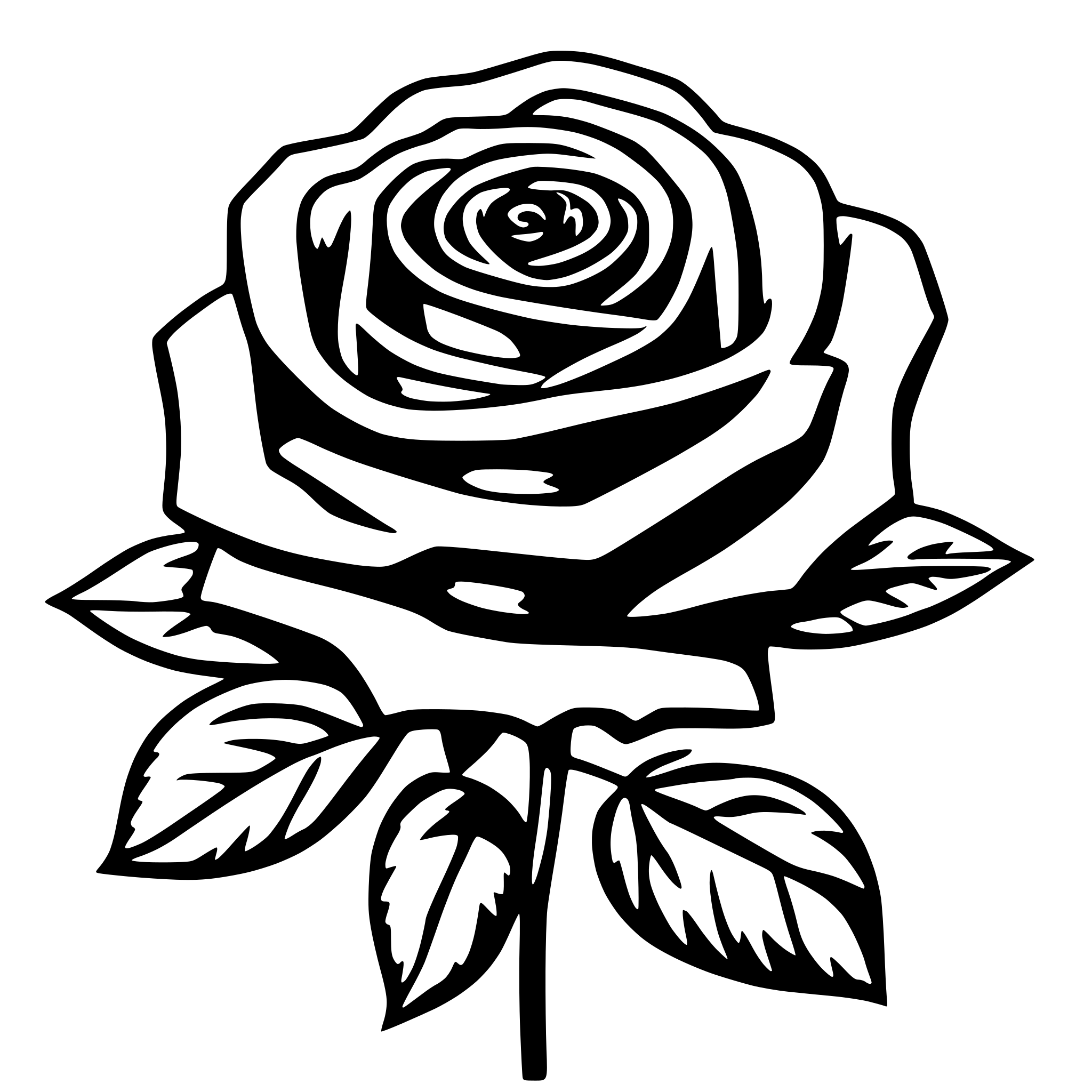 AI-generated SVG of 'single rose flower, minimal detail'