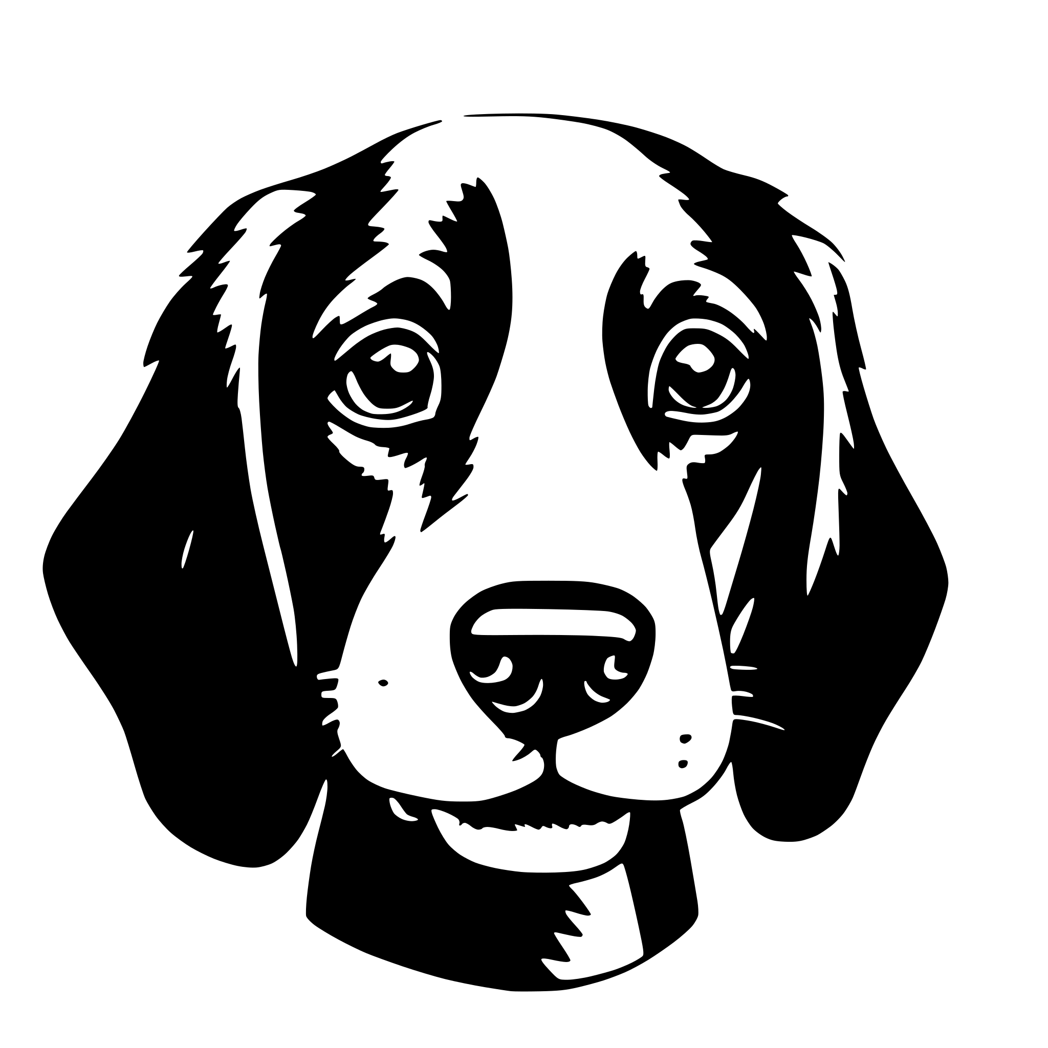 AI-generated SVG of a dog face