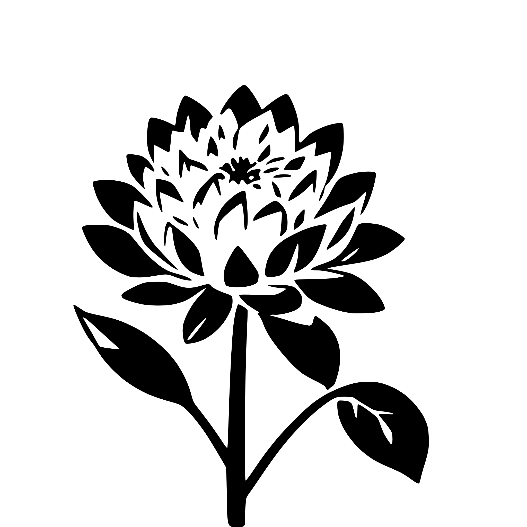 AI-generated SVG of a Dahlia flower