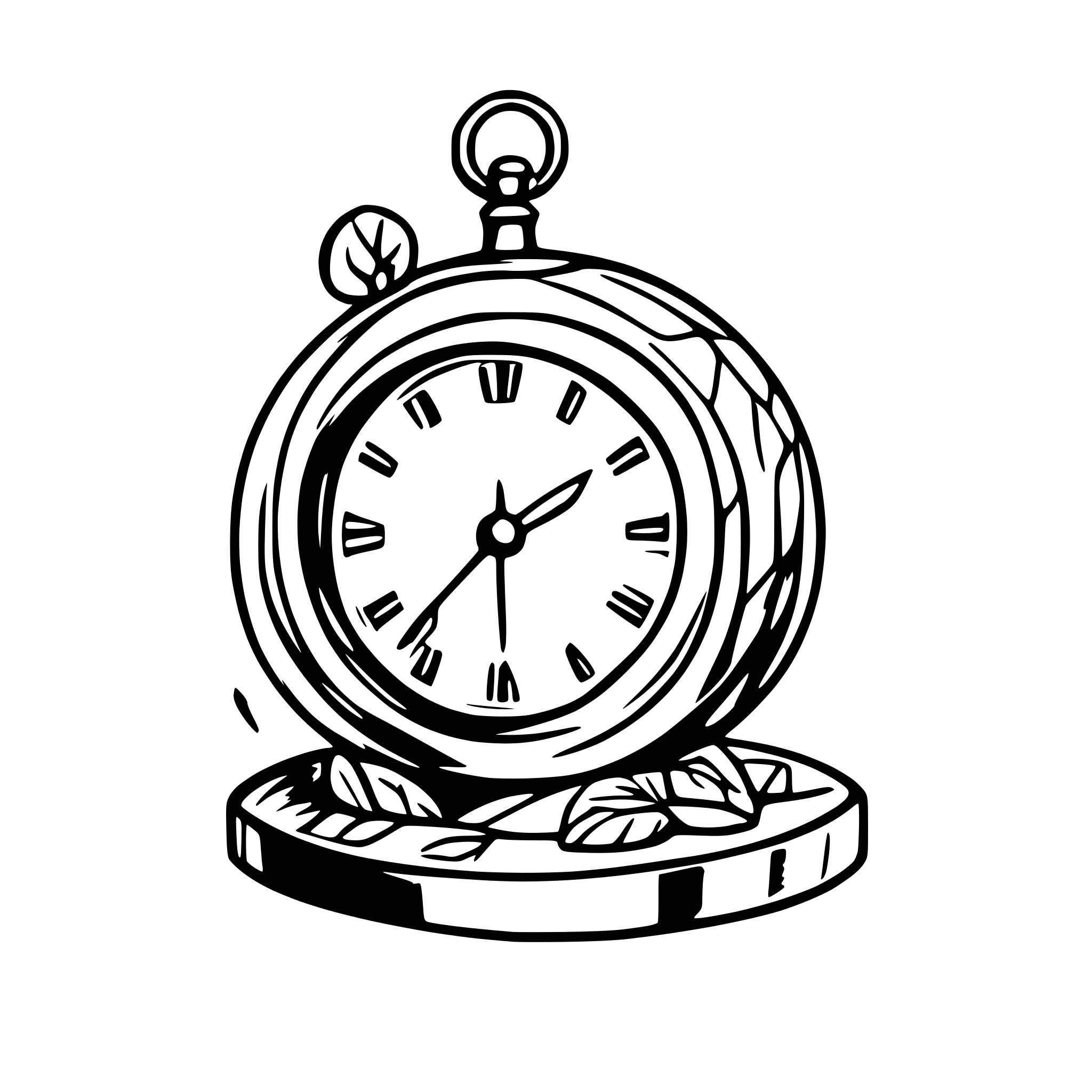 AI-generated SVG of 'clock antique'