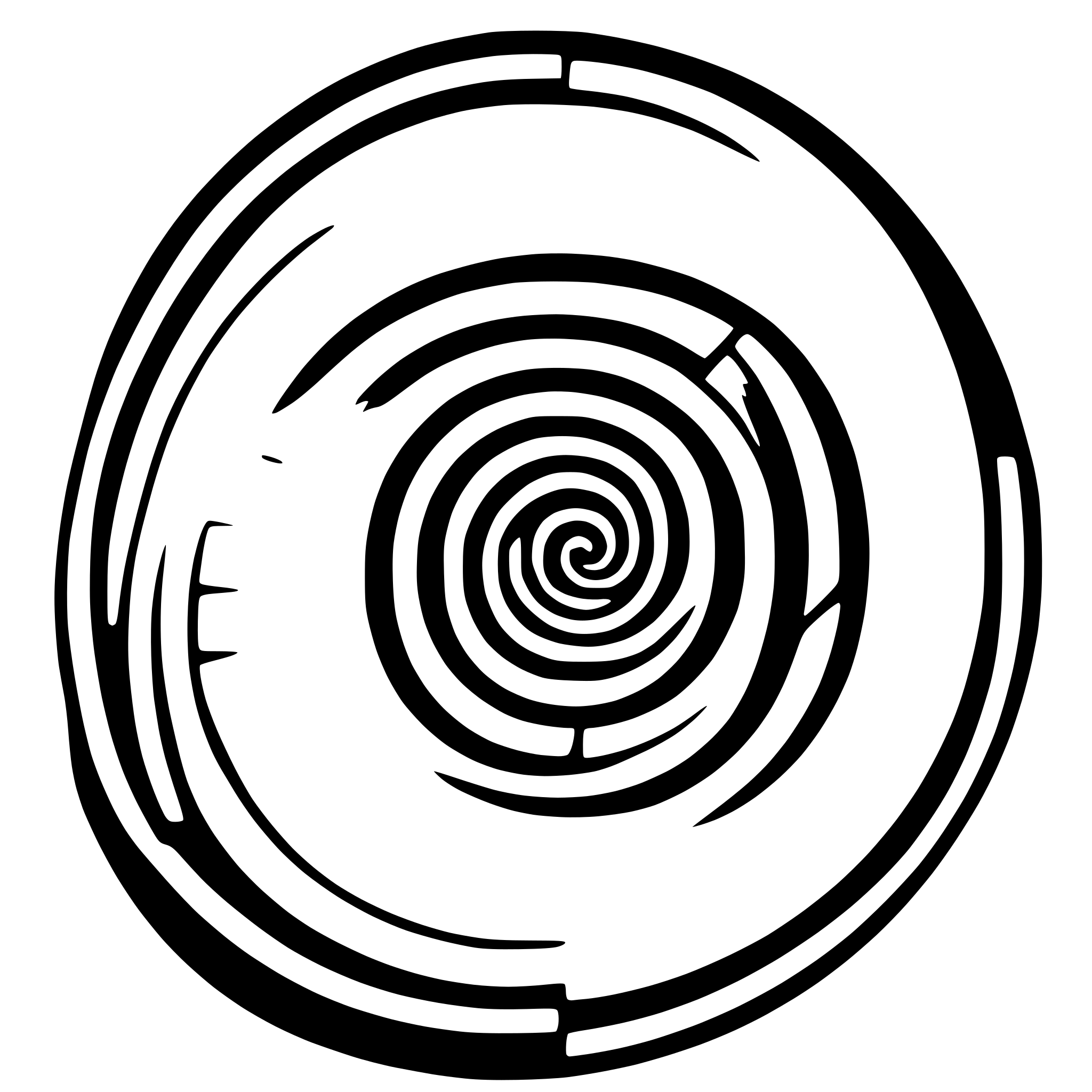 AI-generated SVG of a Simple line Fibonacci spiral