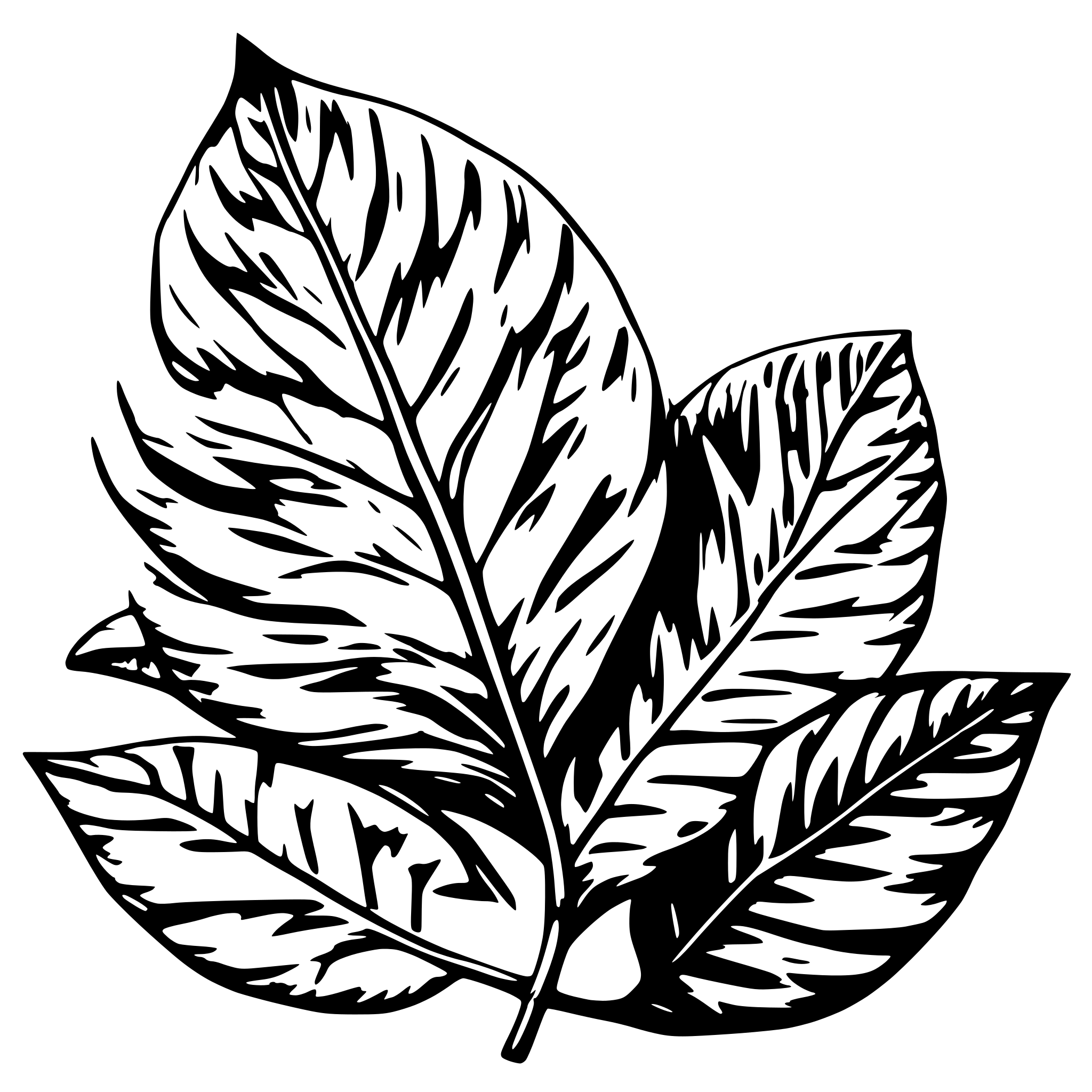 AI-generated SVG of a leaf