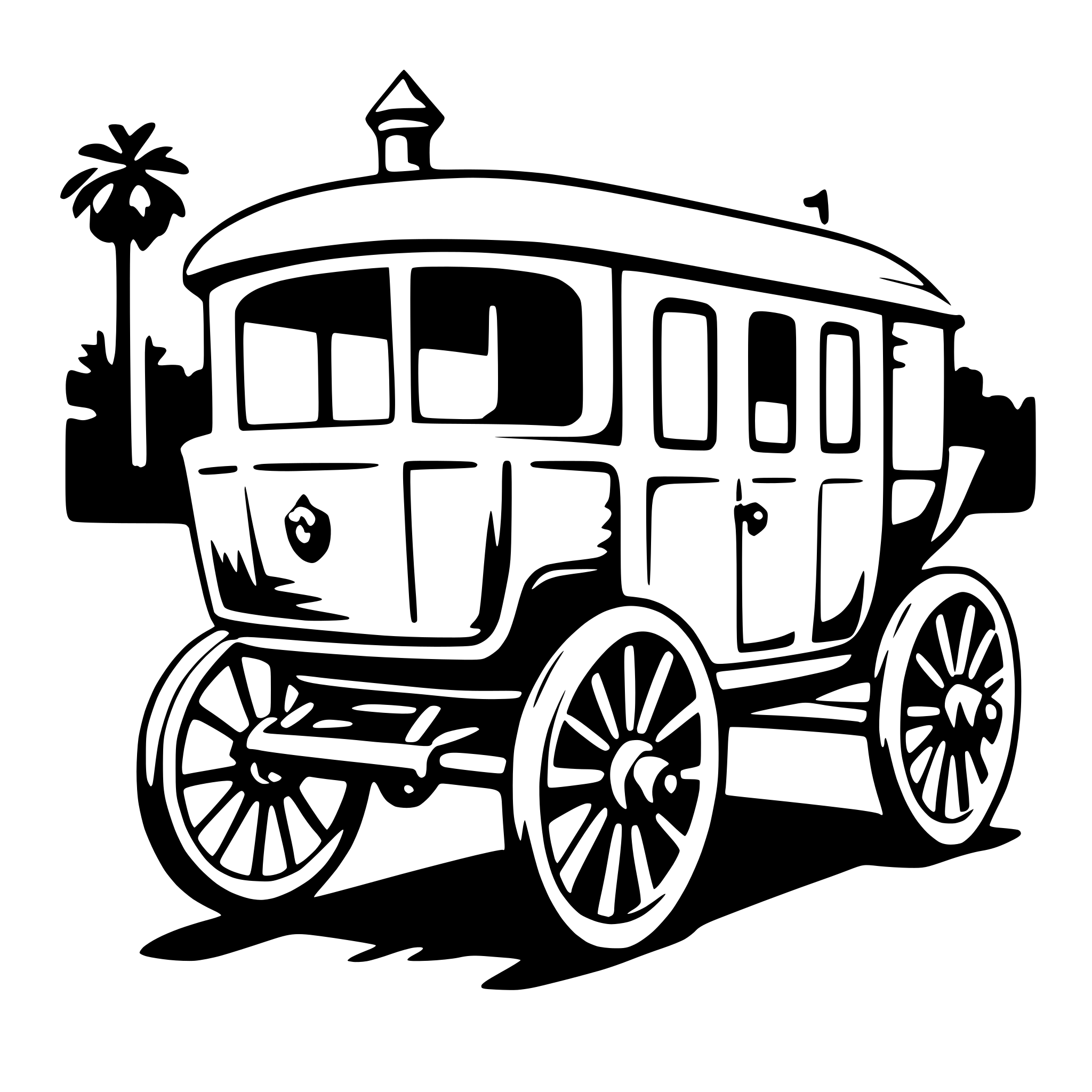 AI-generated SVG of a carriage