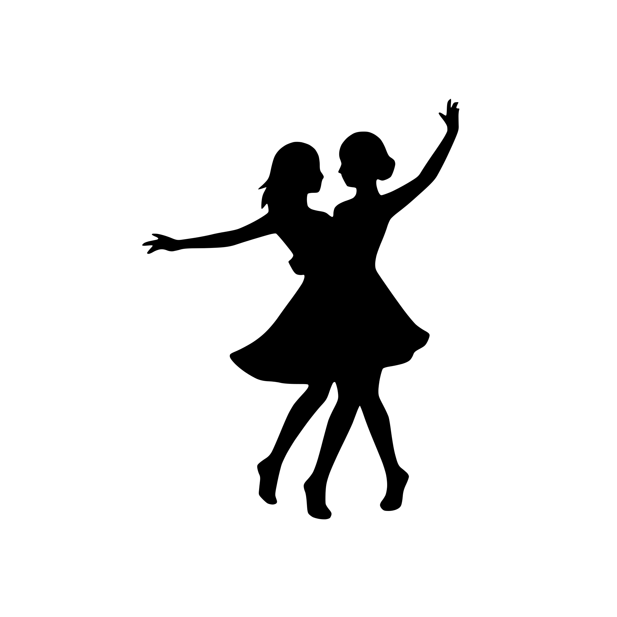 AI-generated SVG of 'dancing couple in silhouette'