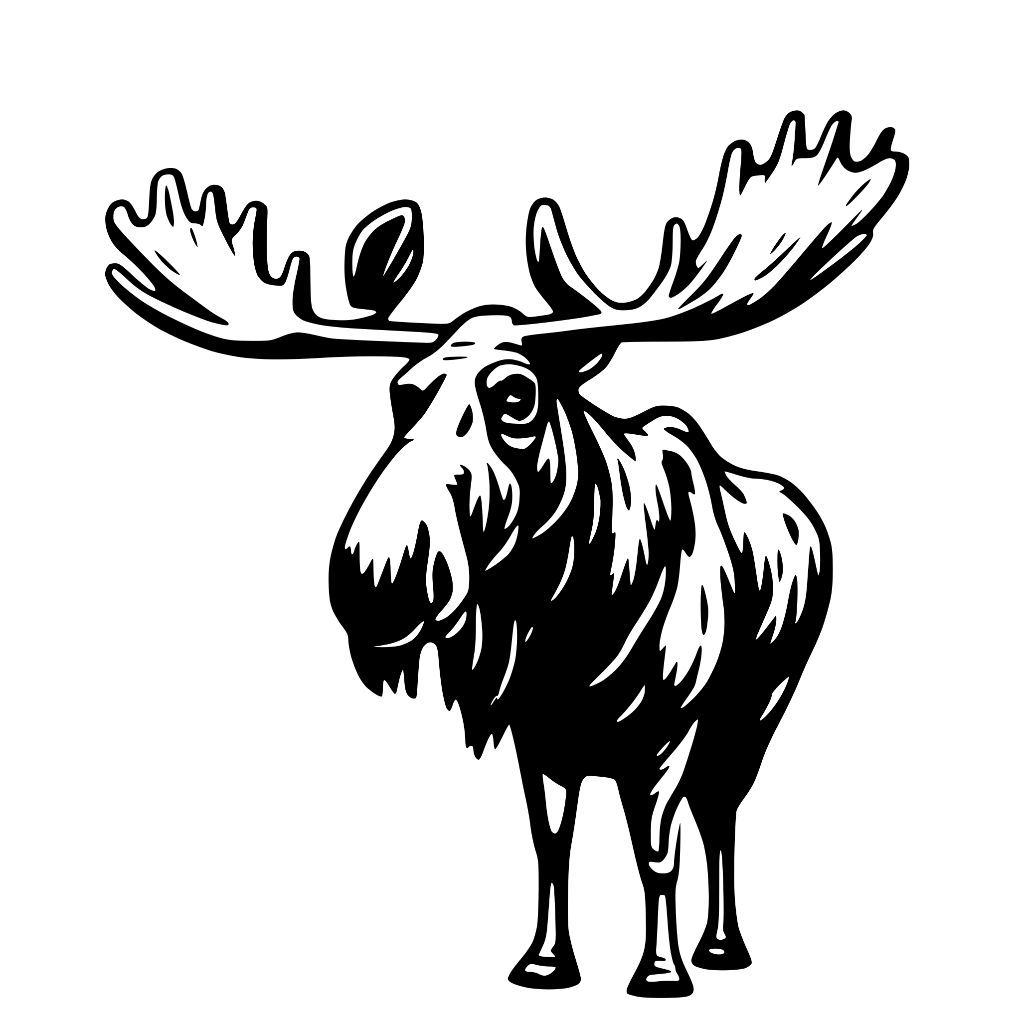 AI-generated SVG of 'Tom green moose'