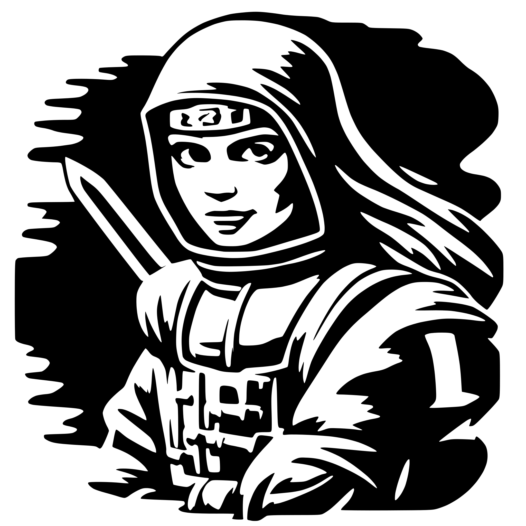 AI-generated SVG of a nostalgic ninja
