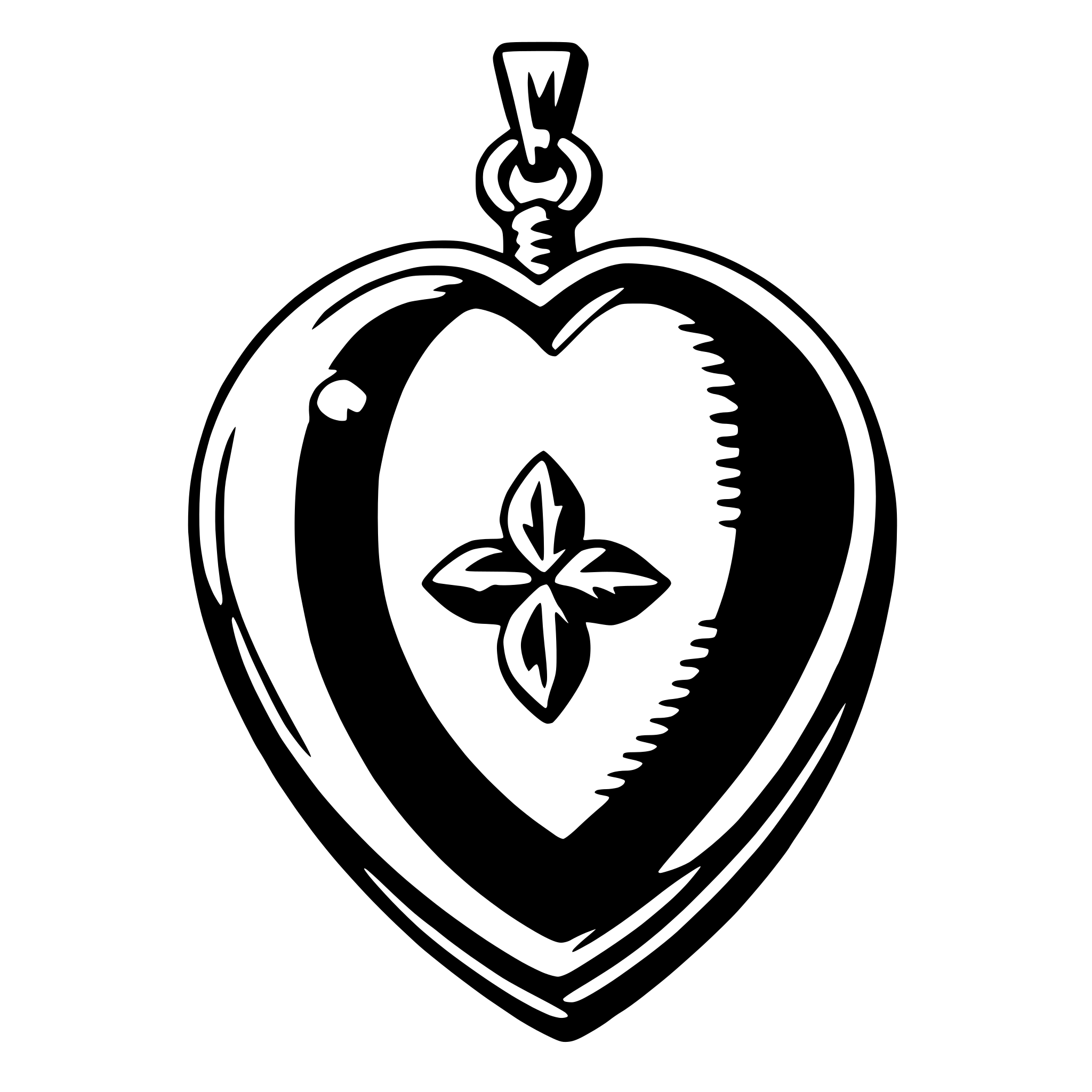 AI-generated SVG of a locket