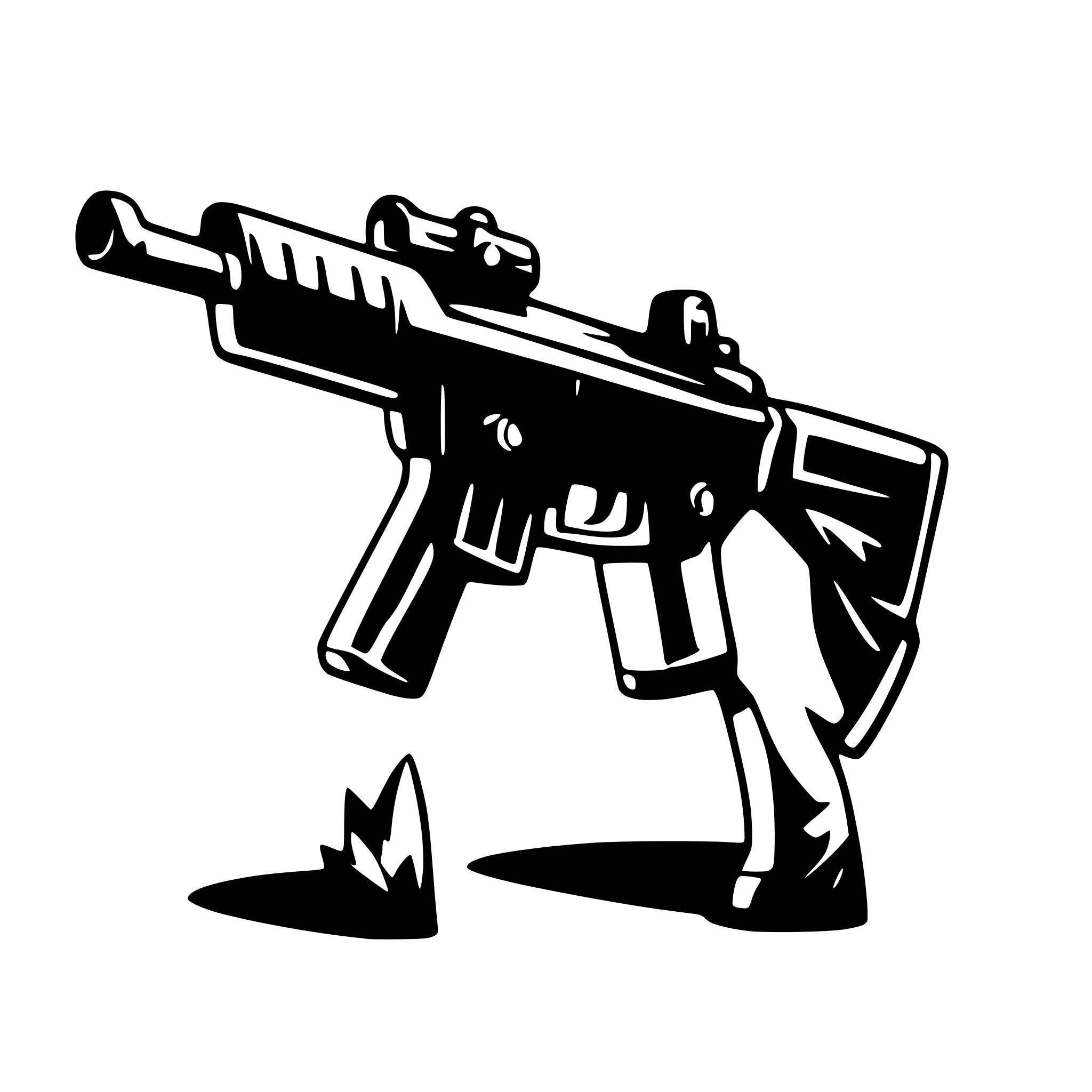 AI-generated SVG of a AR-15