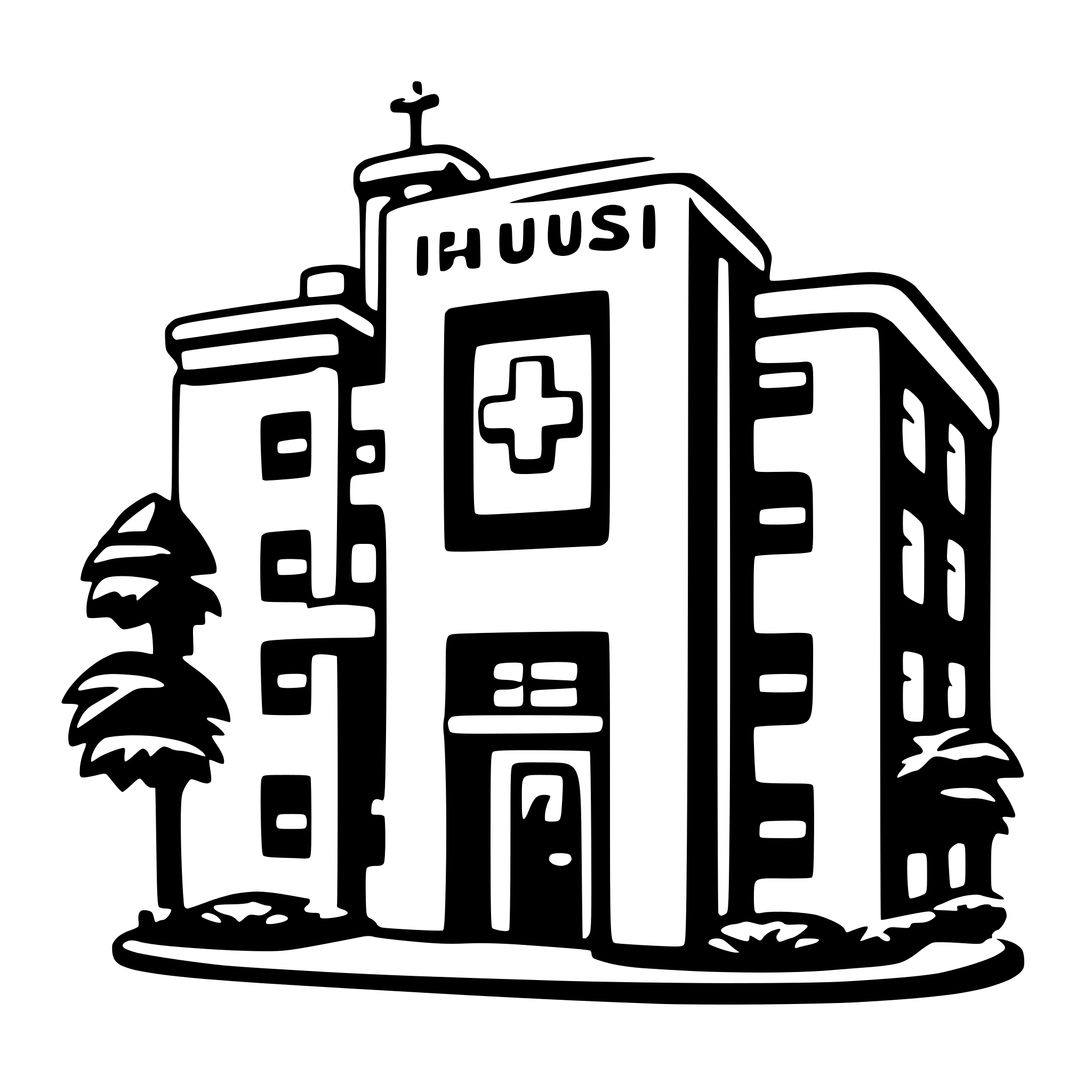 AI-generated SVG of a hospital phus sign