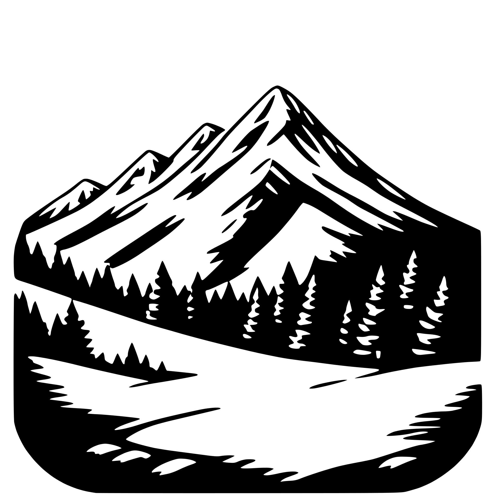 AI-generated SVG of a mountain