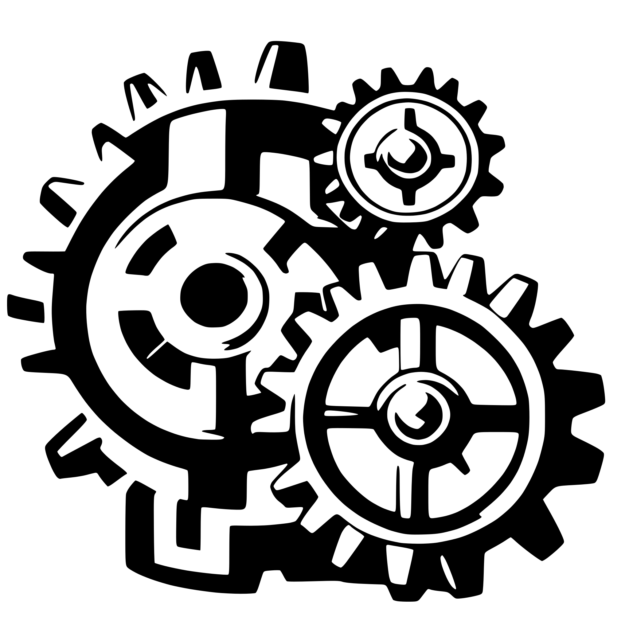 AI-generated SVG of '3 gears working'