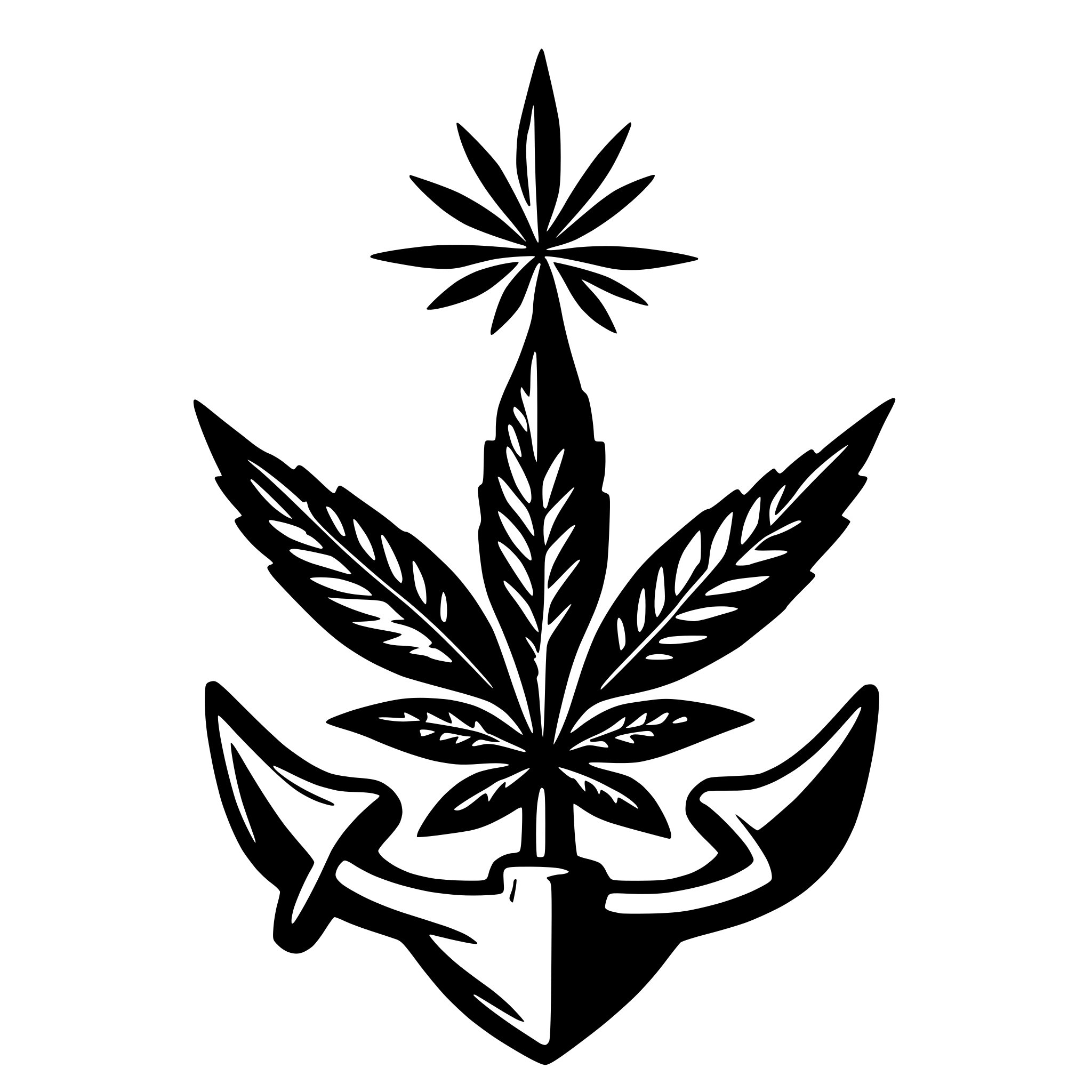 AI-generated SVG of a Cannabis Anchor medical