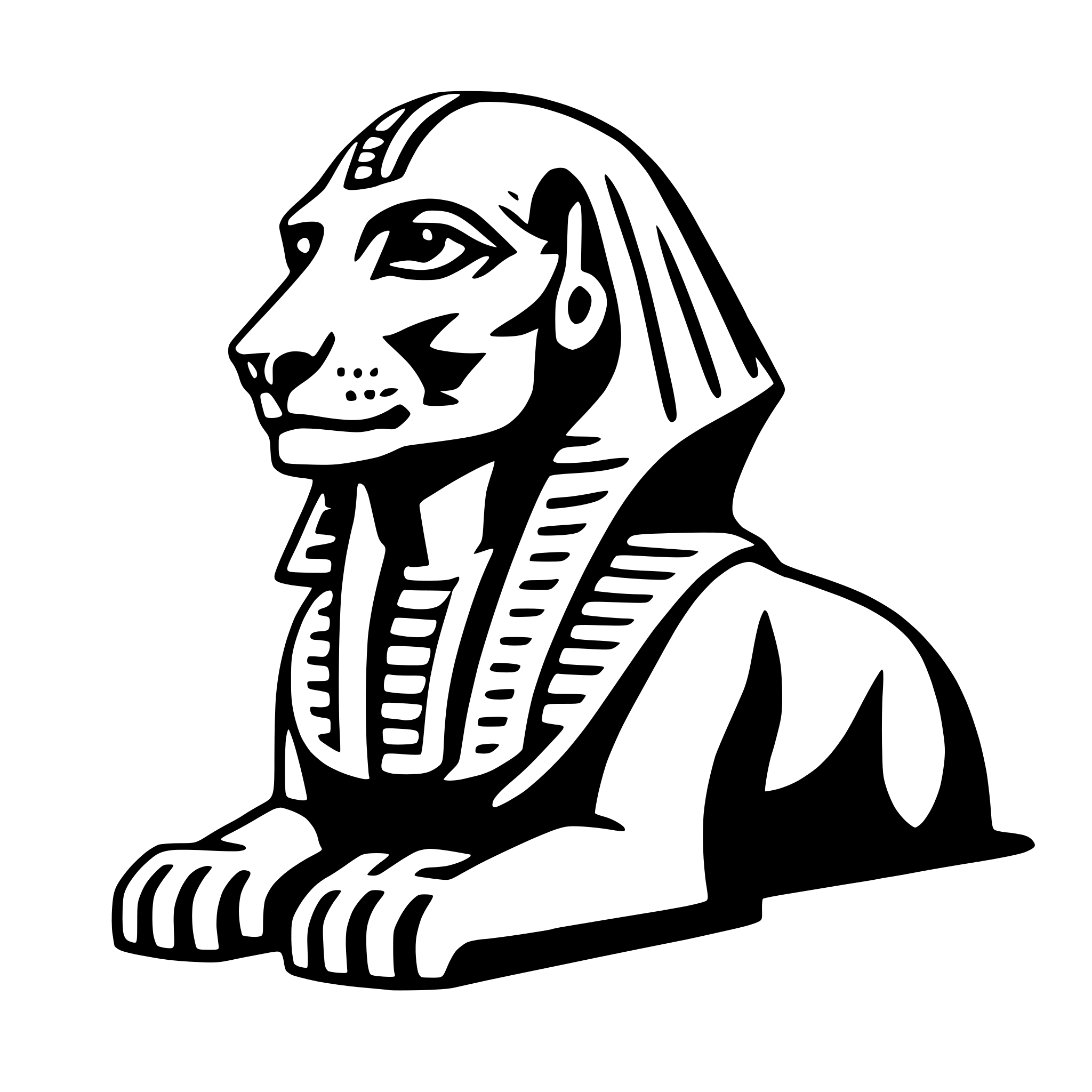 AI-generated SVG of a sphinx