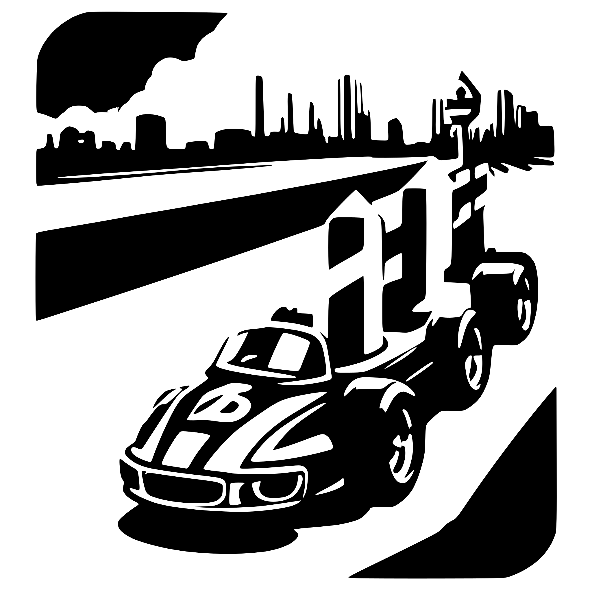 AI-generated SVG of a mini grand prix birthday invitation card