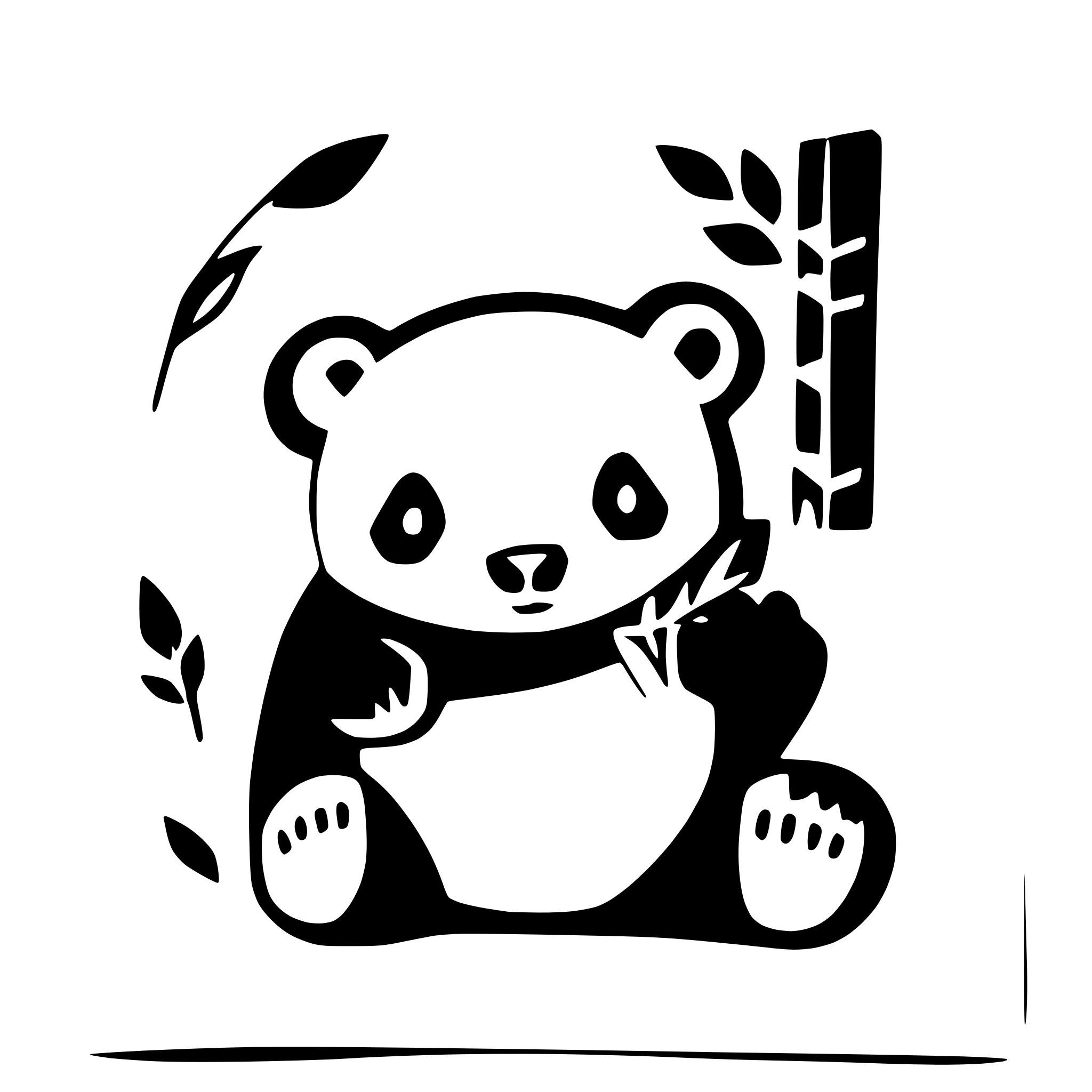 AI-generated SVG of 'bamboo with a panda eating'