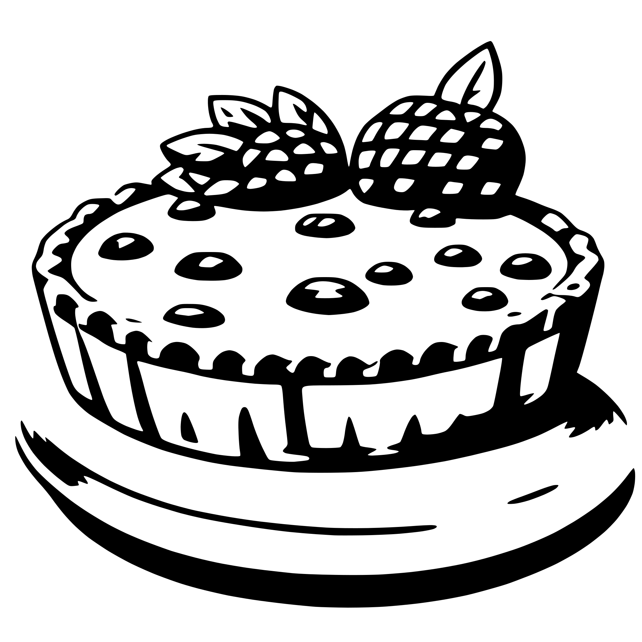 AI-generated SVG of a tart