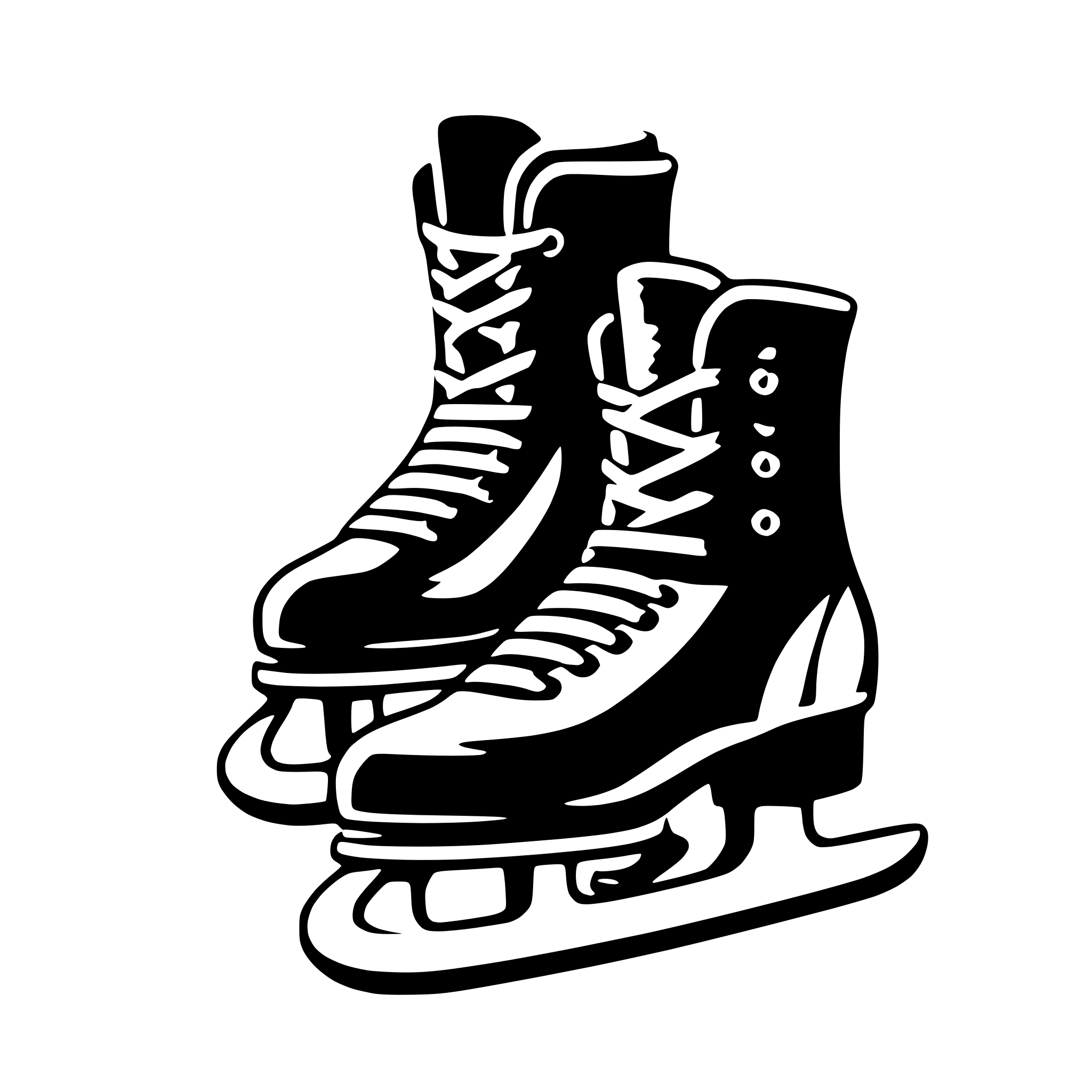 AI-generated SVG of a ice skates