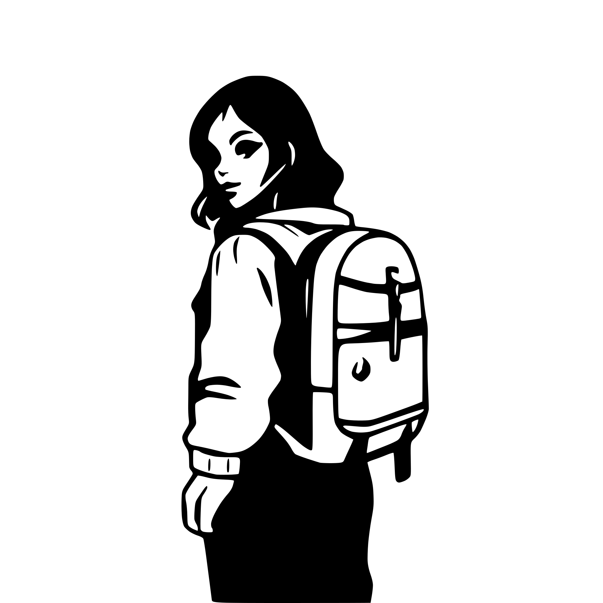 AI-generated SVG of a astronaut backpack