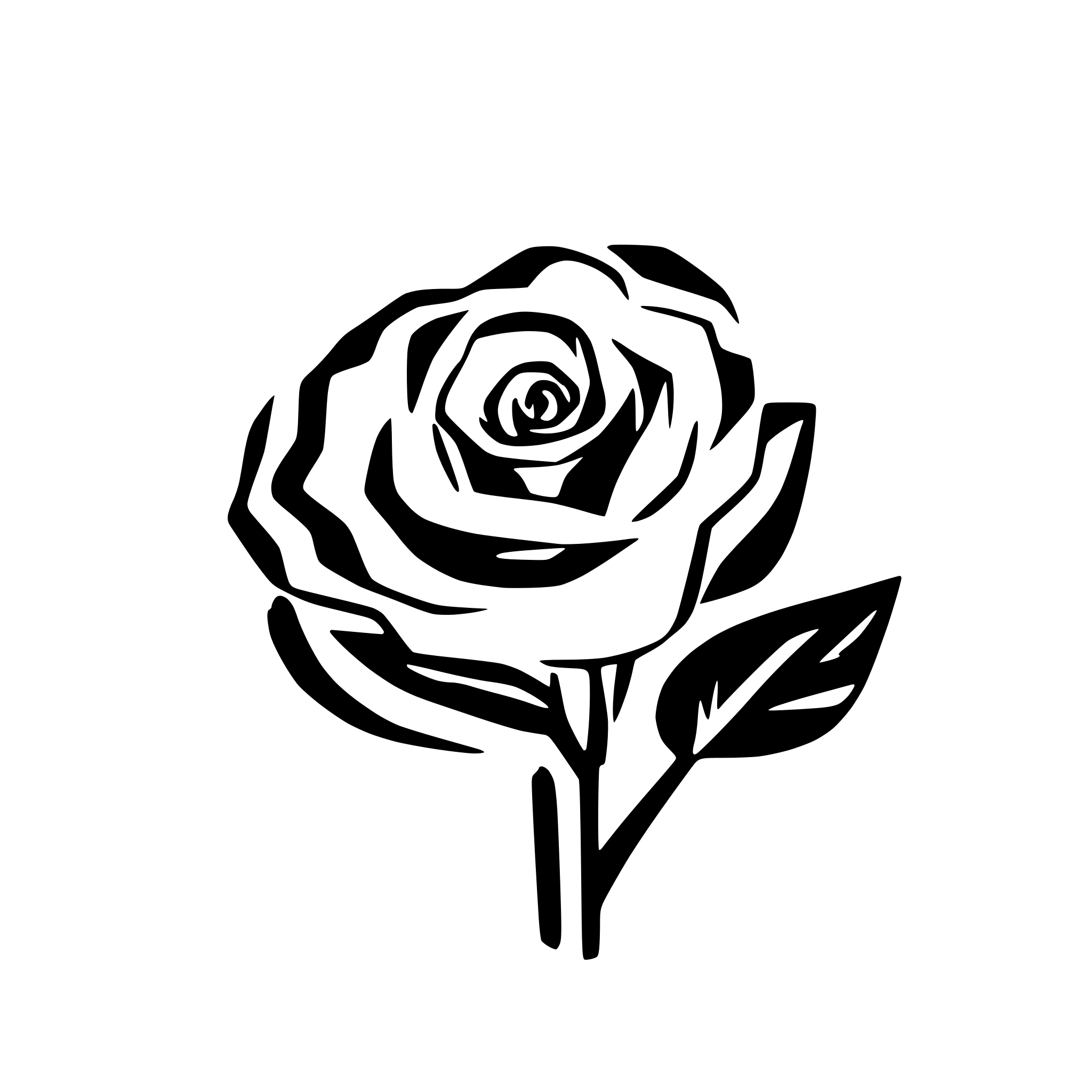 AI-generated SVG of 'rose flower'