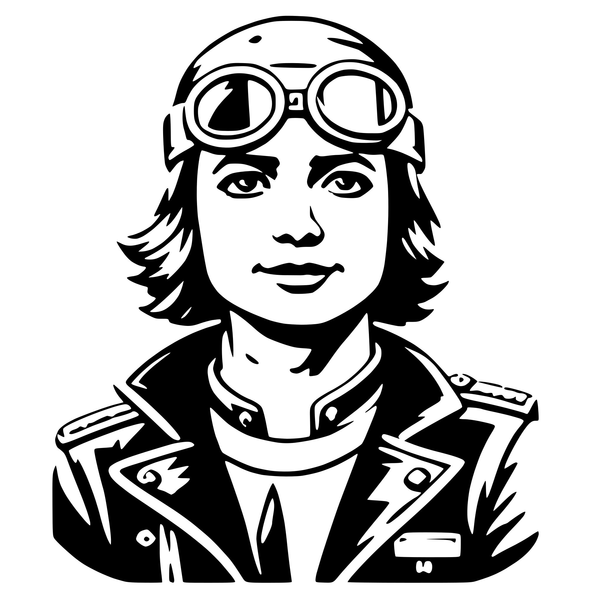 AI-generated SVG of a pilot