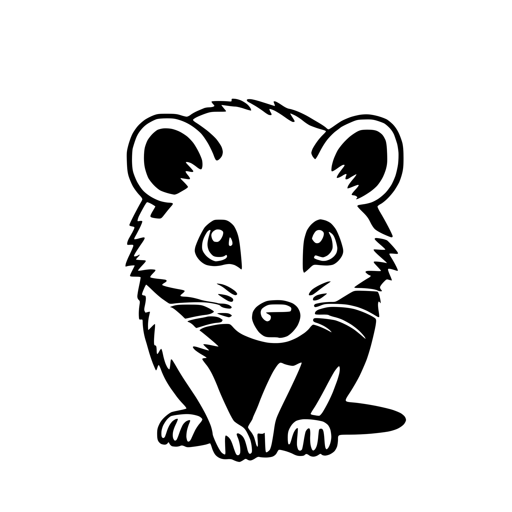 AI-generated SVG of 'opossum'