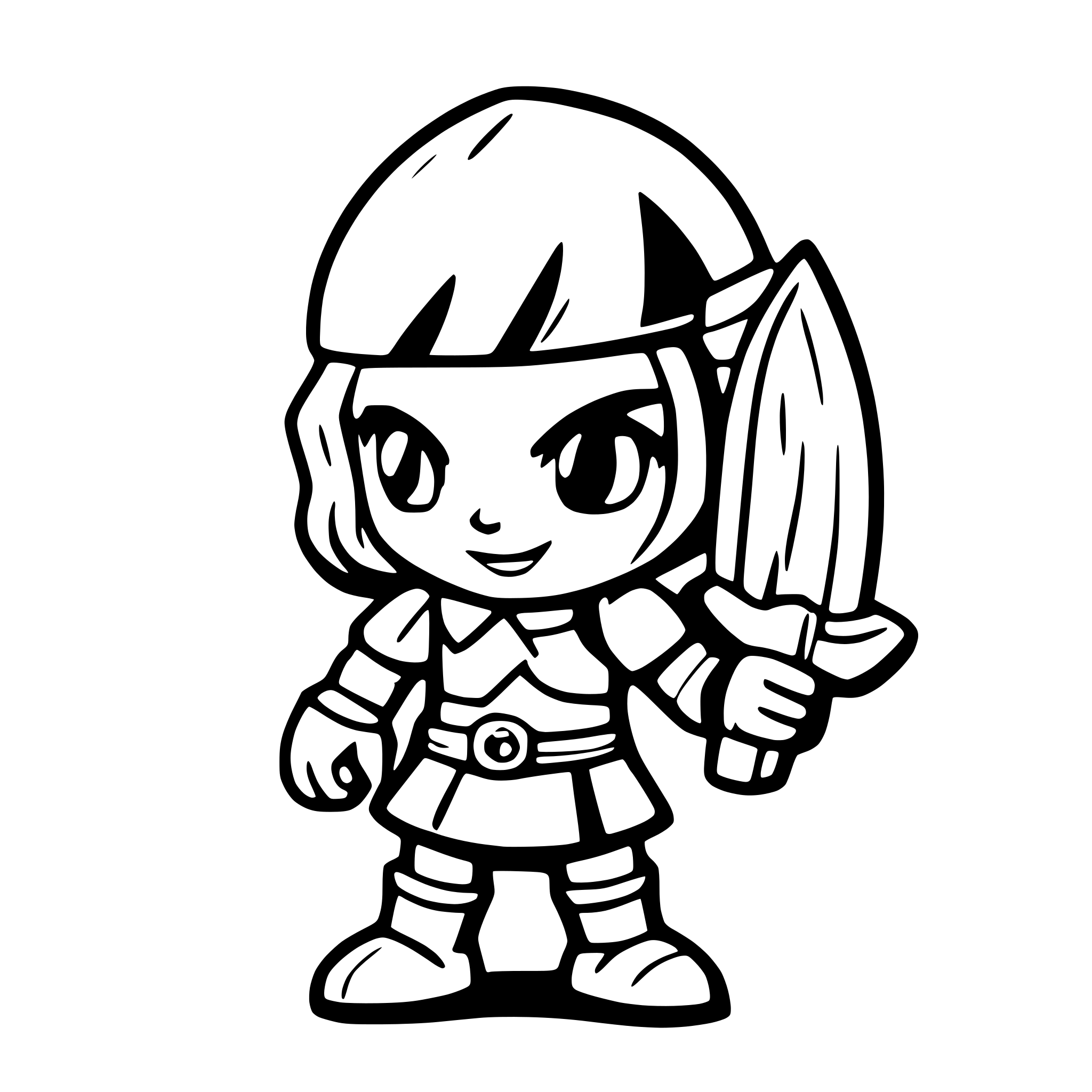 AI-generated SVG of a warrior