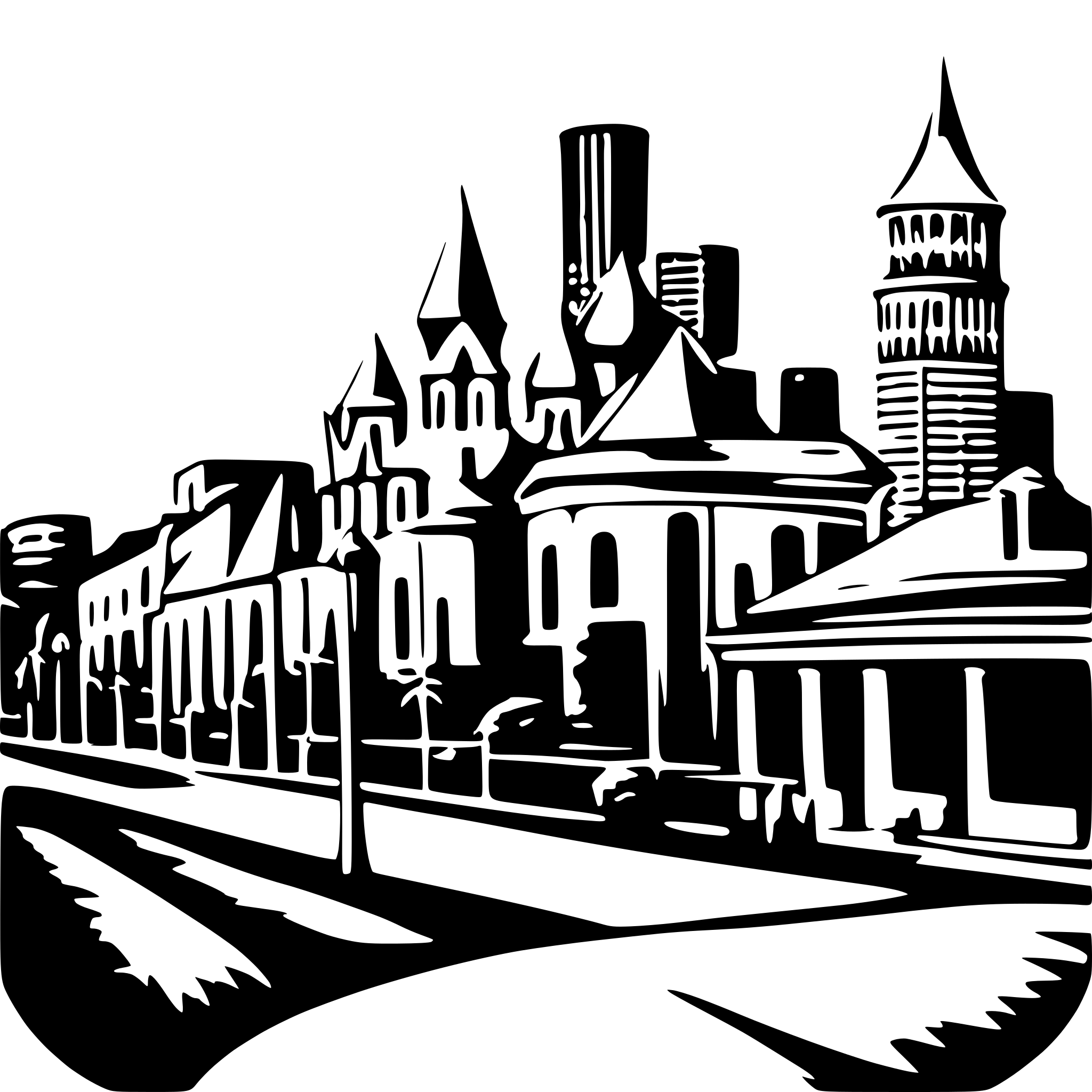AI-generated SVG of 'new orleans skyline'