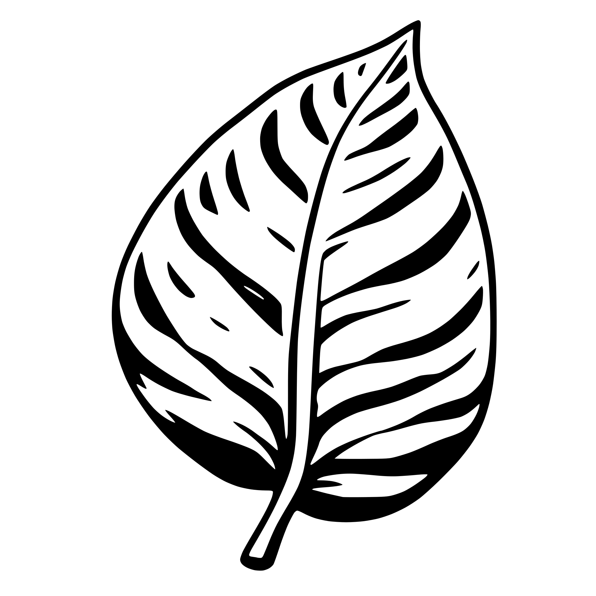 AI-generated SVG of 'simple image of a leaf'
