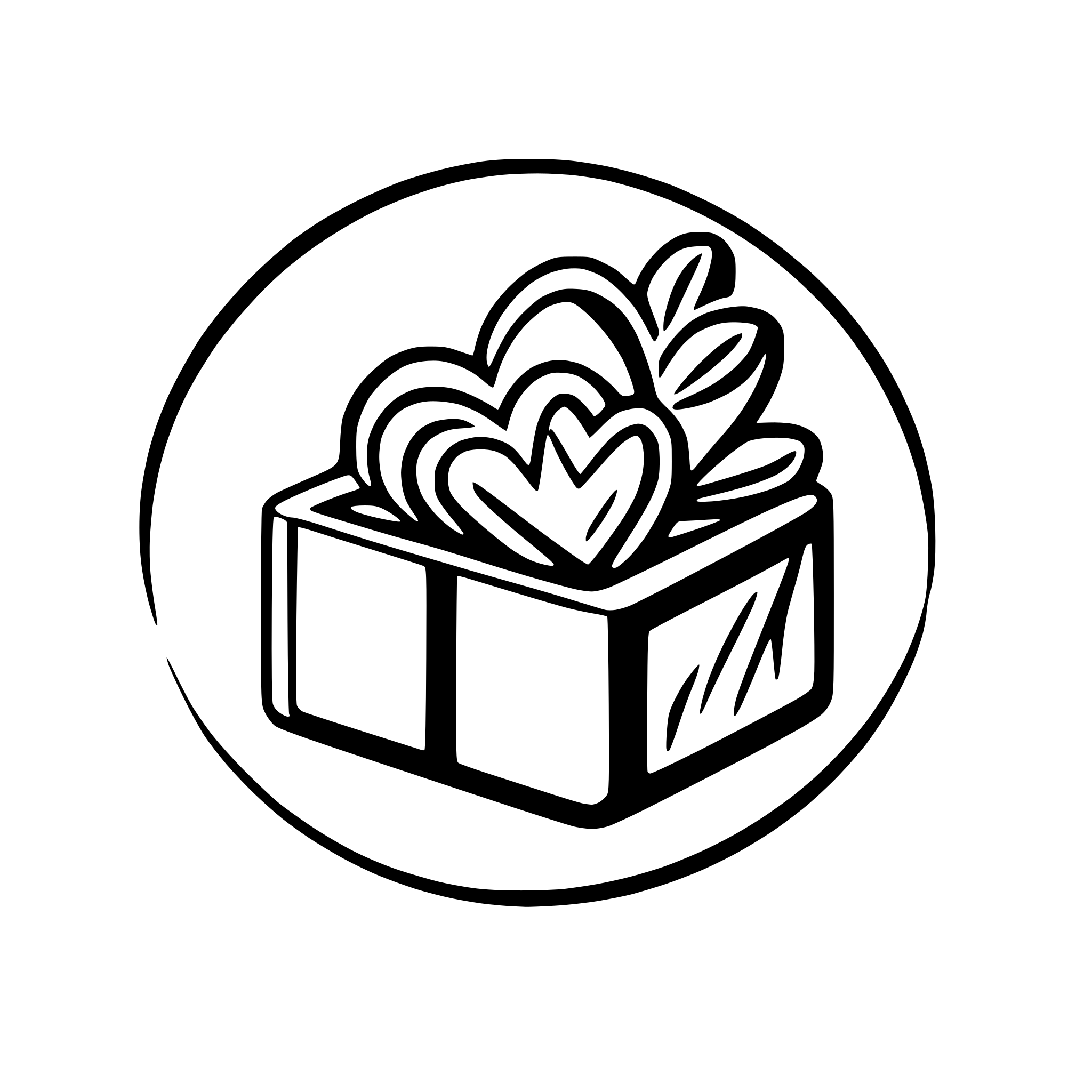 AI-generated SVG of a A cute and colorful logo for a website focused on collaborative gift-giving. a heart inside the box. The design should be playful and appeal to a young audience, with vibrant, friendly colors