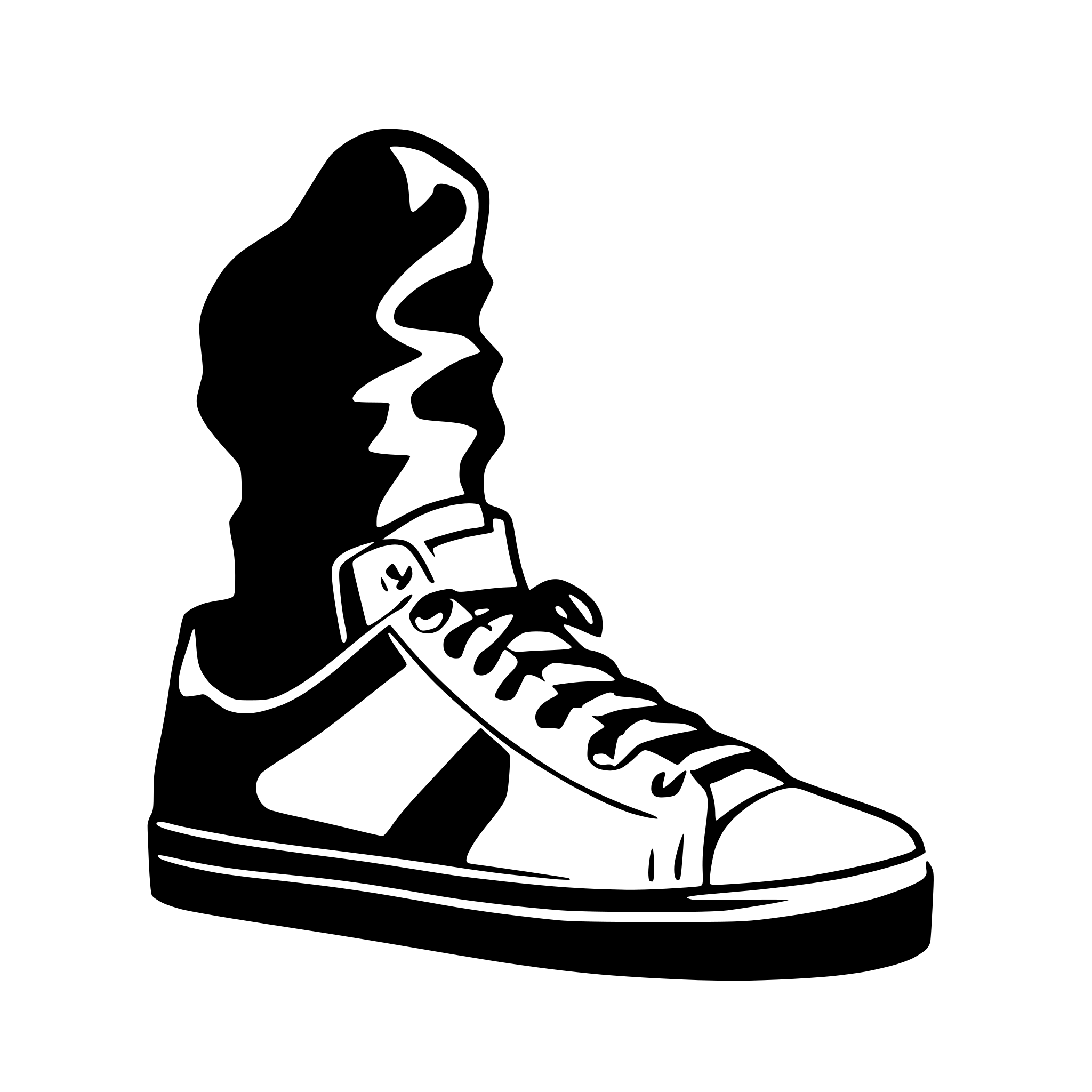 AI-generated SVG of a sneaker