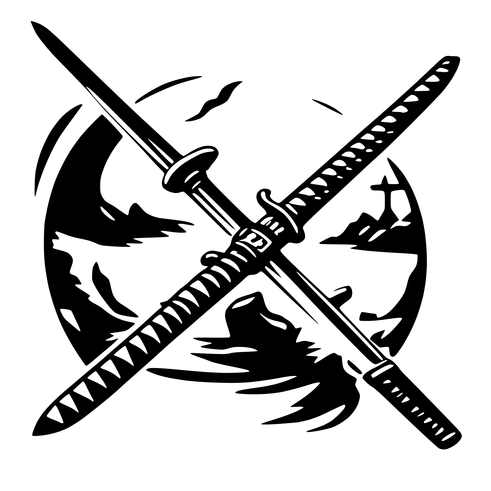 AI-generated SVG of a samurai katana