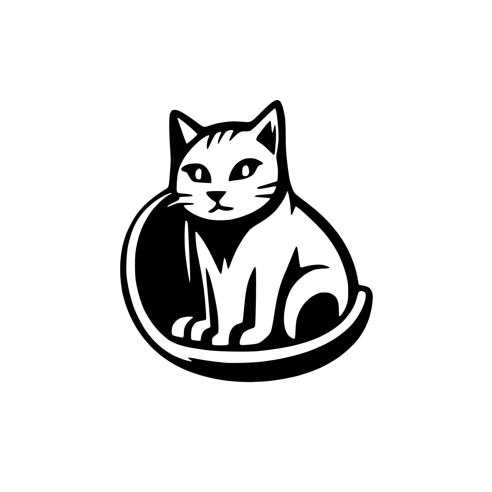AI-generated SVG of a minimalistic logo cat furniture design brand