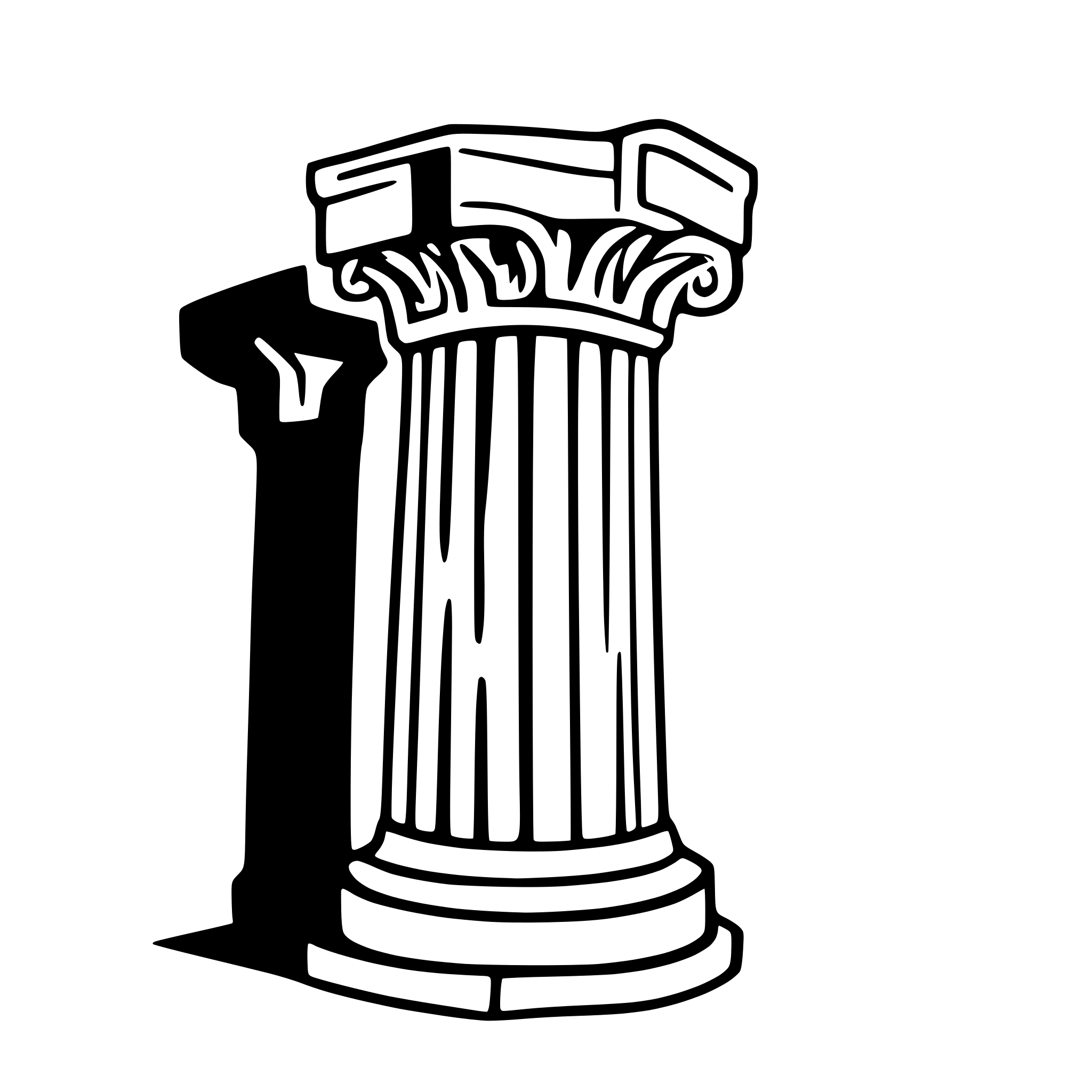 AI-generated SVG of 'roman column no background'