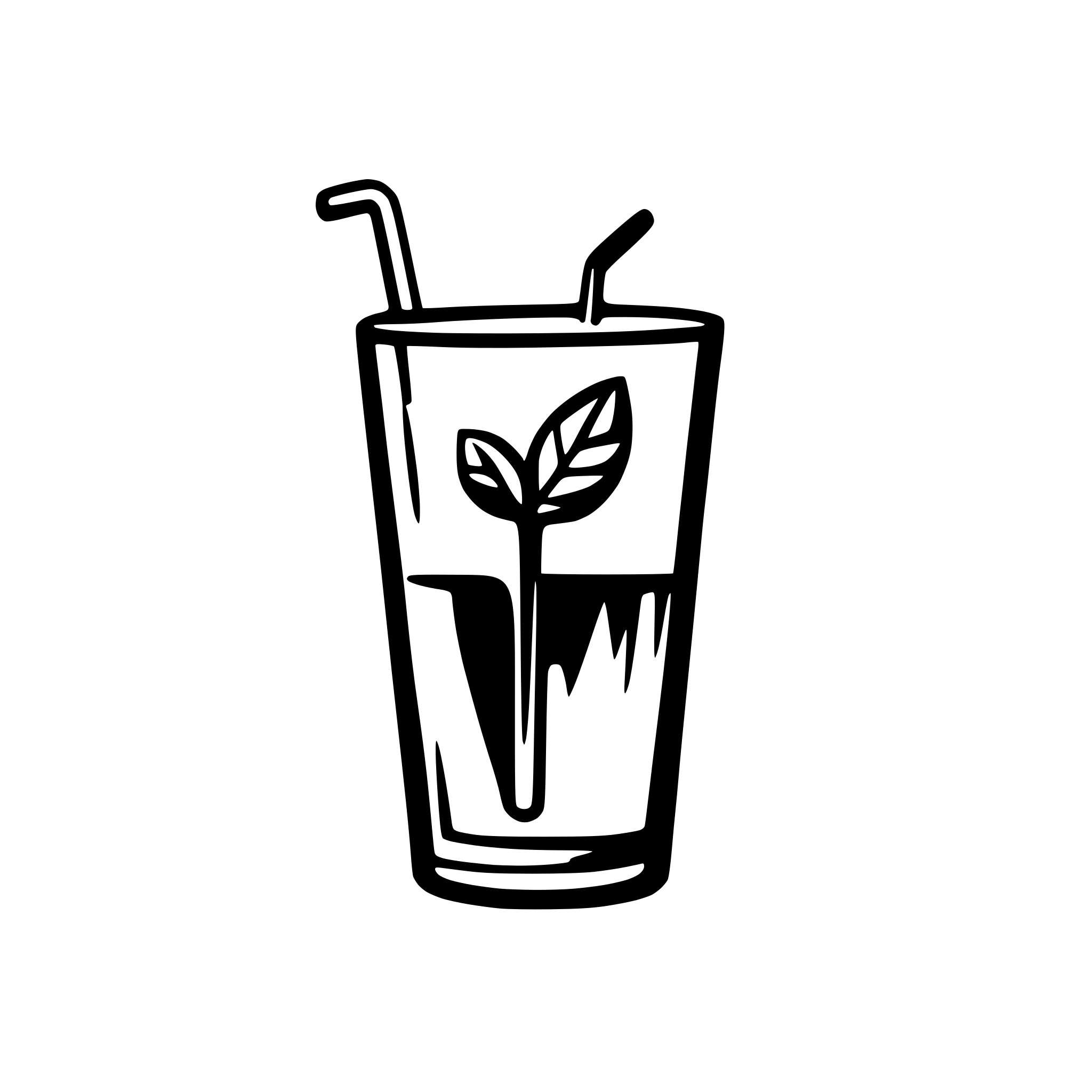 AI-generated SVG of a a glass of water with a straw