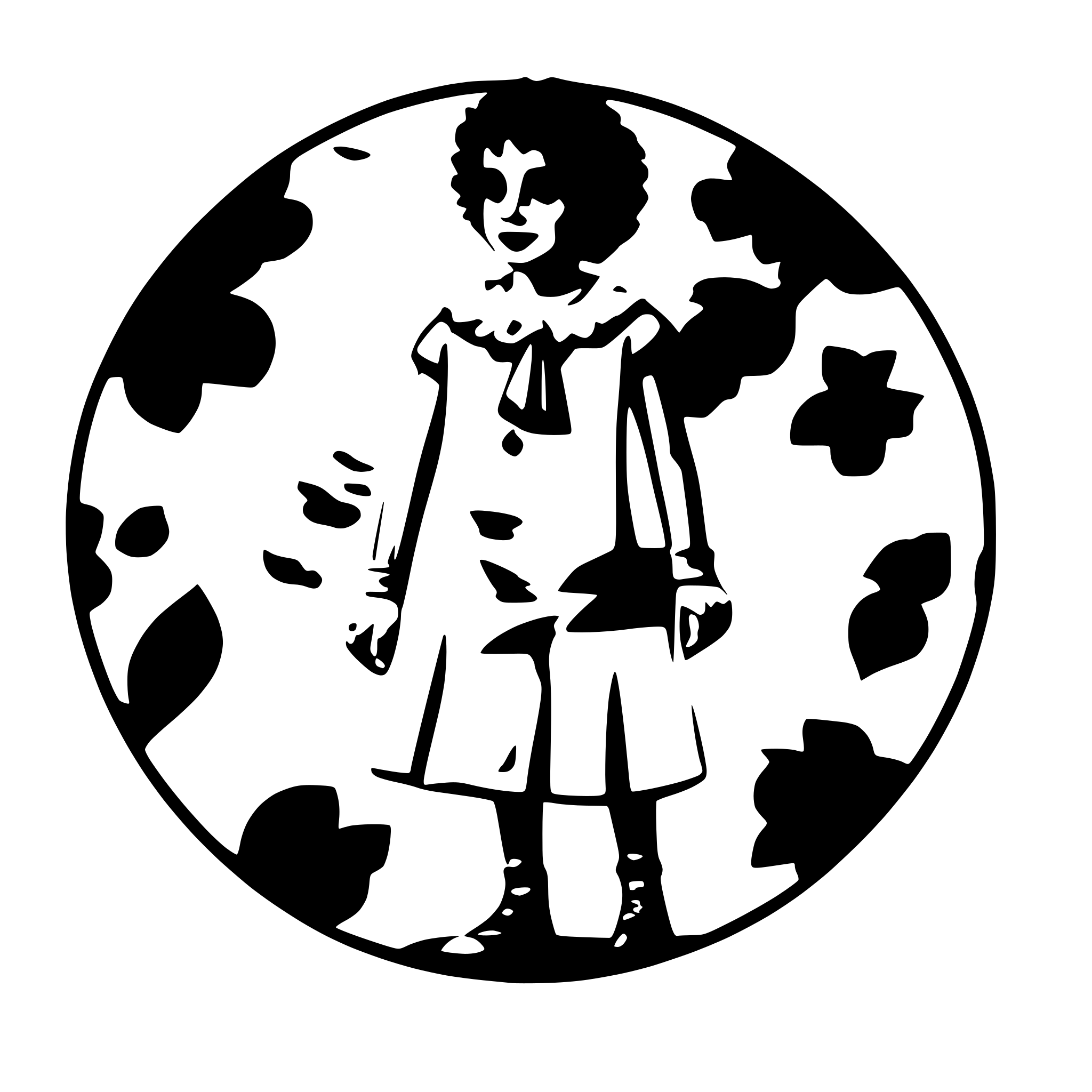 AI-generated SVG of a goth orphan annie