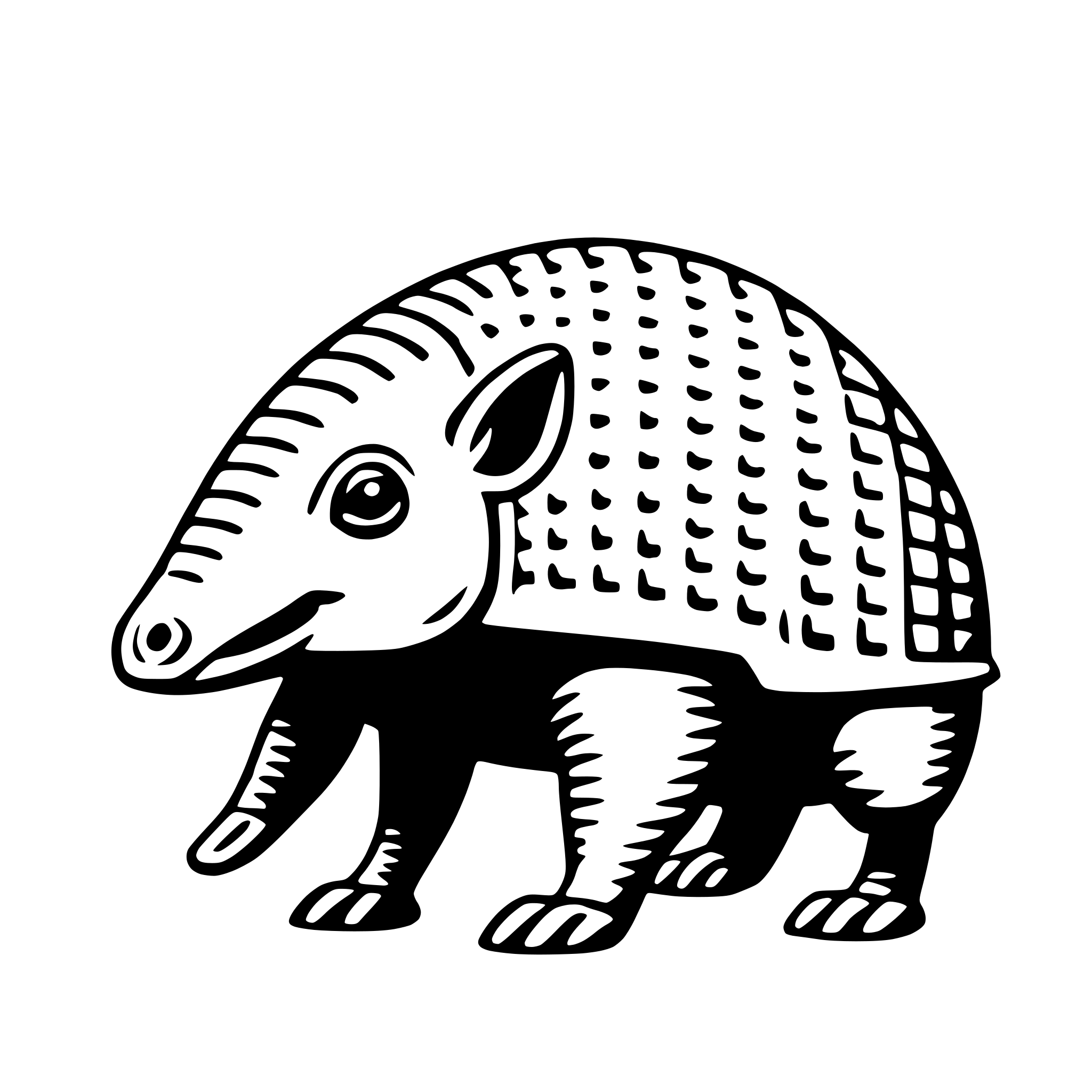 AI-generated SVG of 'armadillo'
