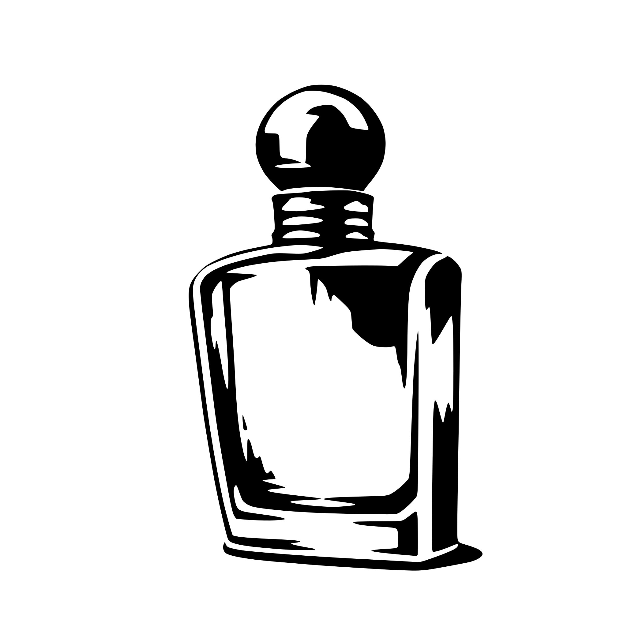 AI-generated SVG of a A broken perfume bottle
