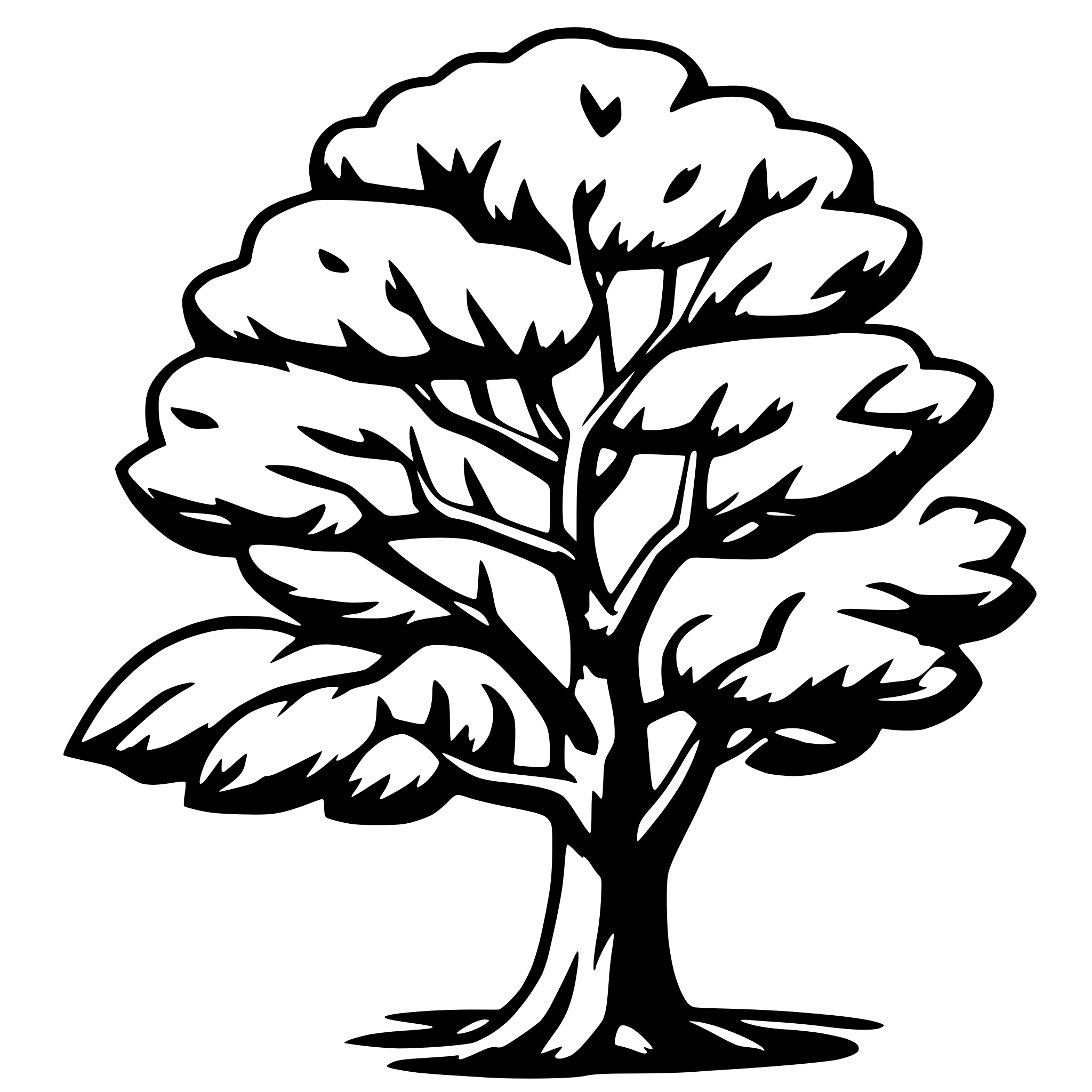 AI-generated SVG of a leafy tree