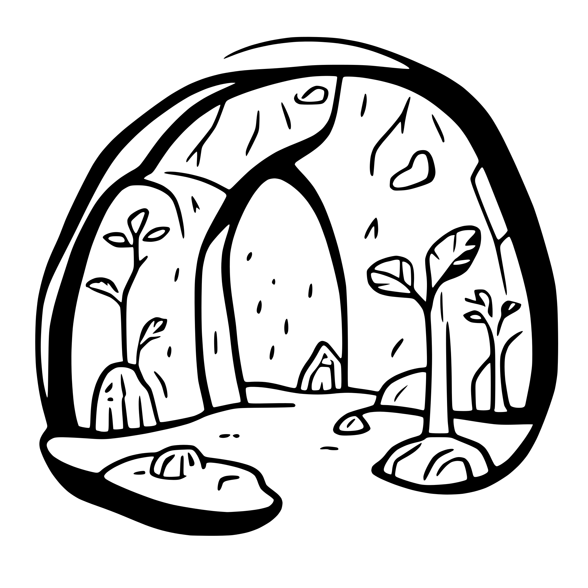 AI-generated SVG of 'cave drawings'