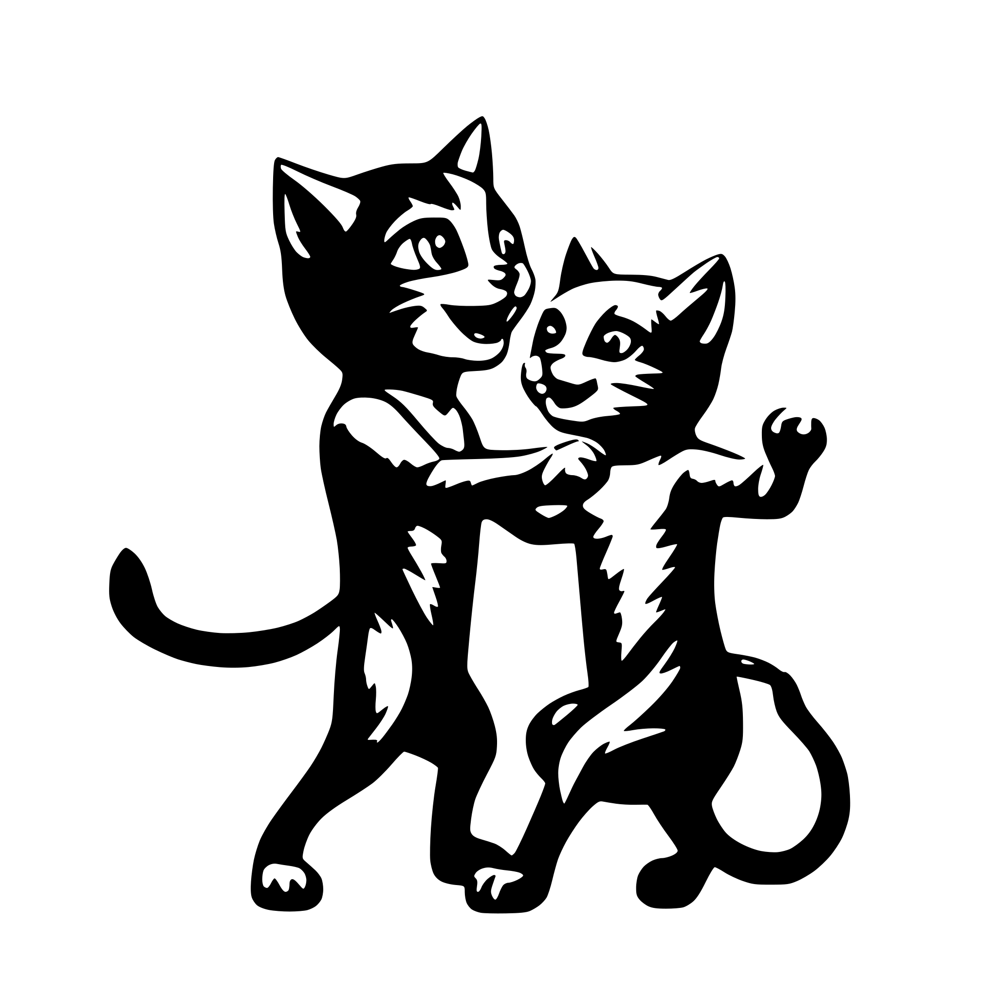 AI-generated SVG of 'Kitten fighting'