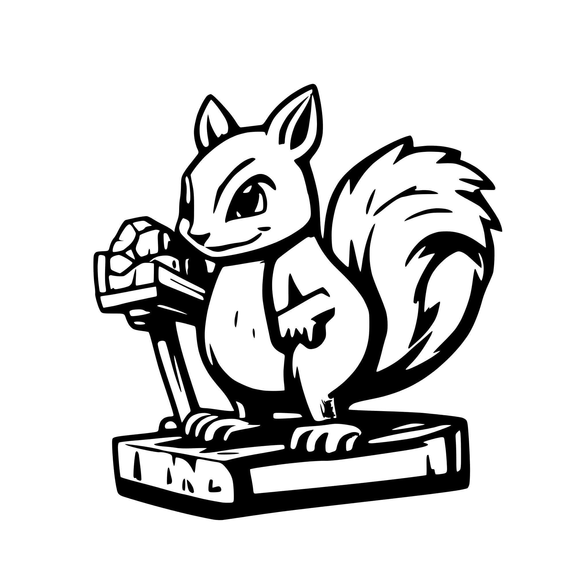 AI-generated SVG of a an image for the front of a business card for a firewood supplier company called Eichhorn. The logo should be a squirrel