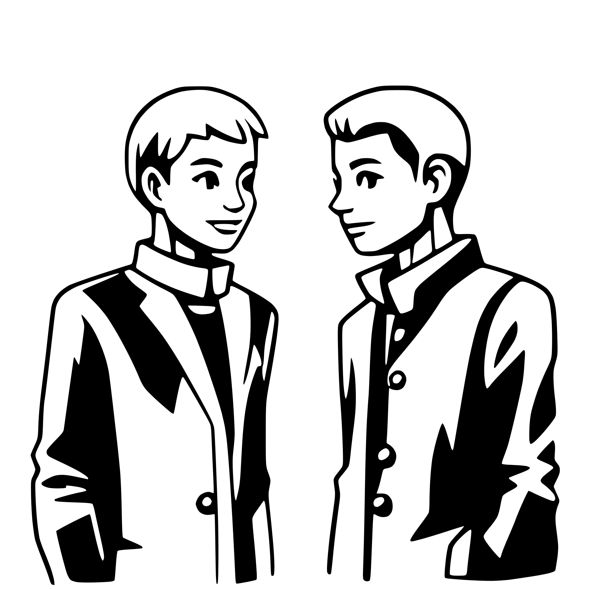 AI-generated SVG of a faces of 2 men talking, abstract, black and white AI-generated SVG of a faces of 2 men talking, abstract, black and white