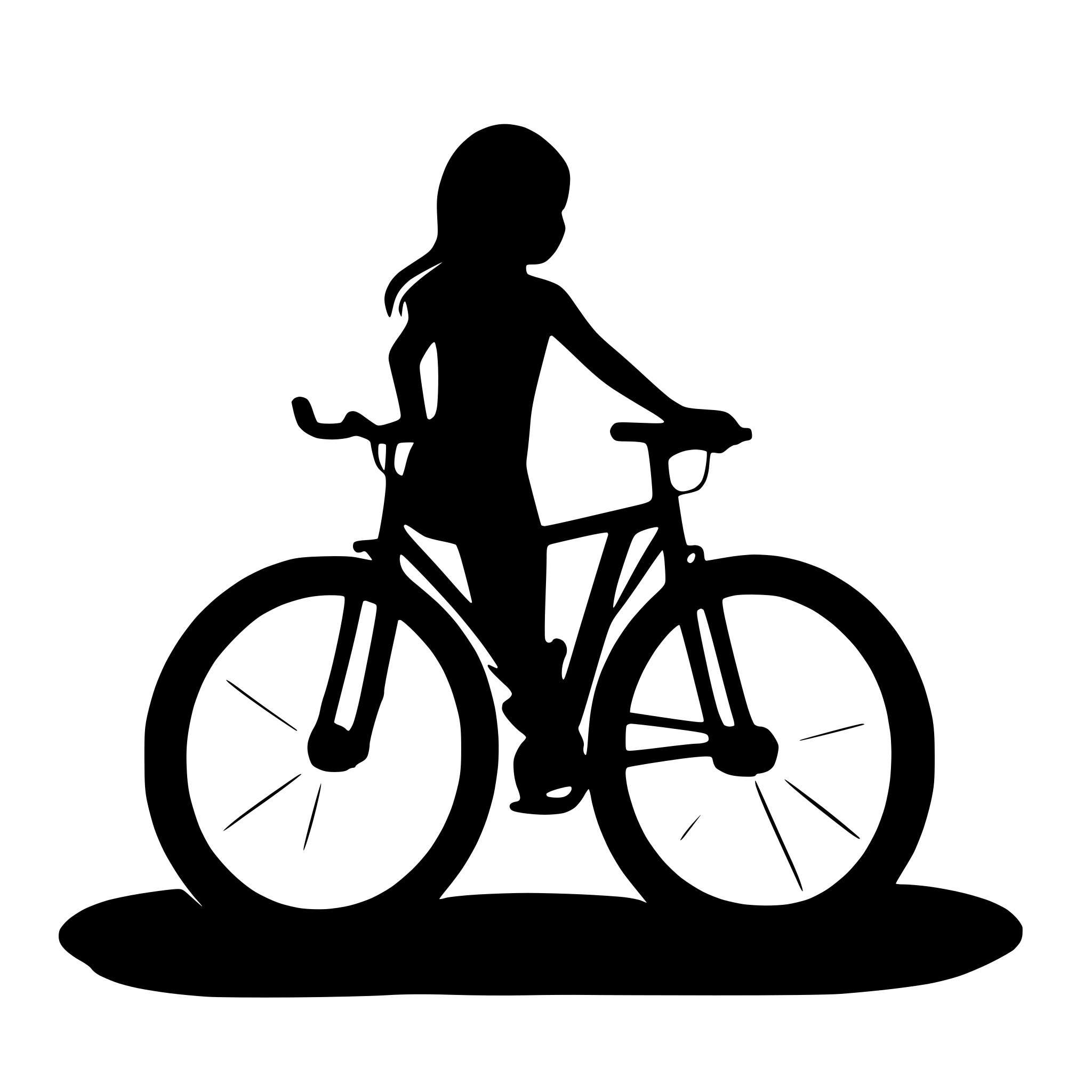 AI-generated SVG of 'a cycle silhouette vector with a white background'