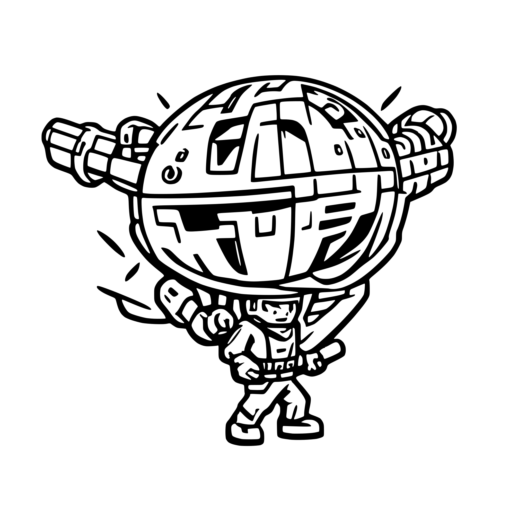 AI-generated SVG of a lightsabers crossing in x behind millennium falcon