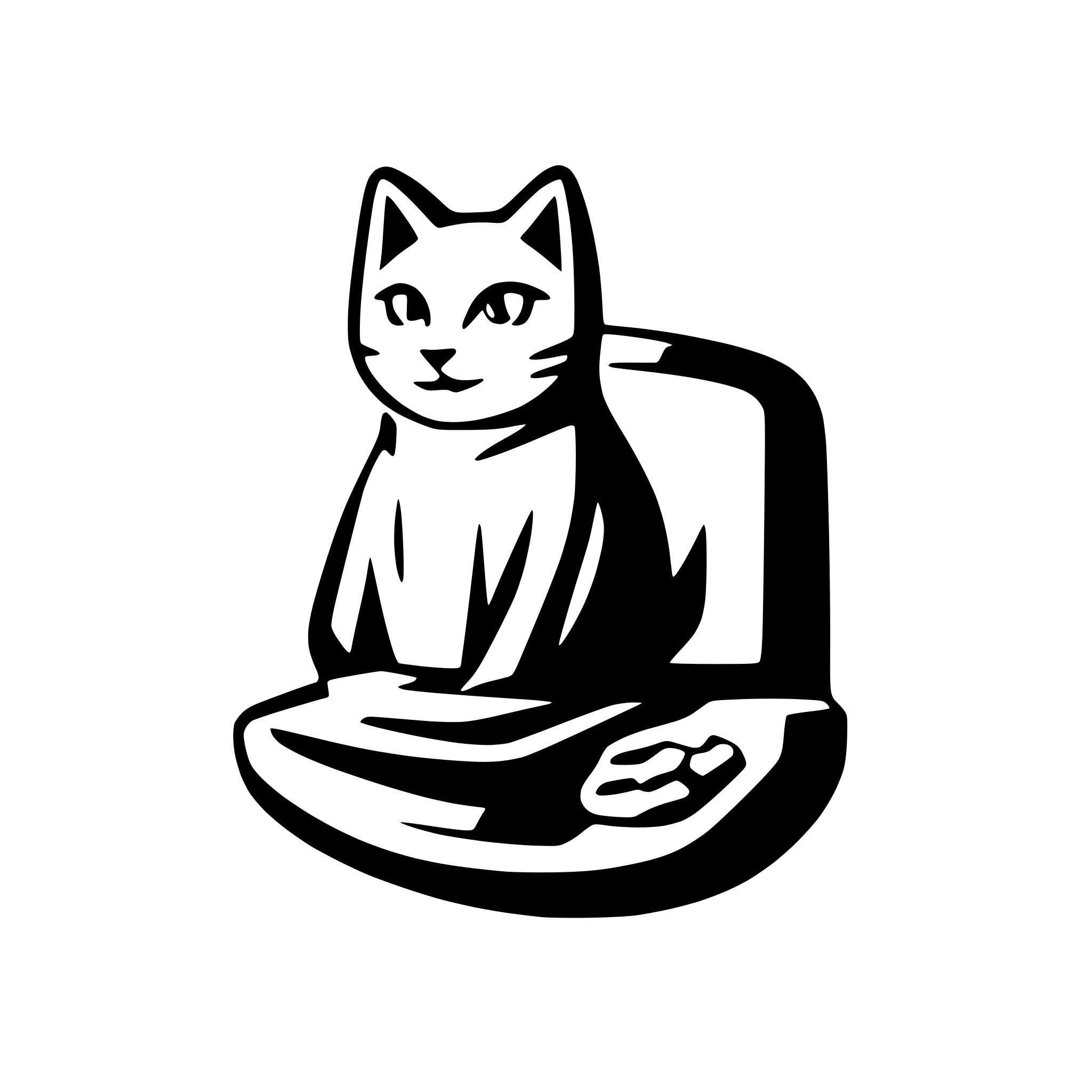 AI-generated SVG of a cat as programmer