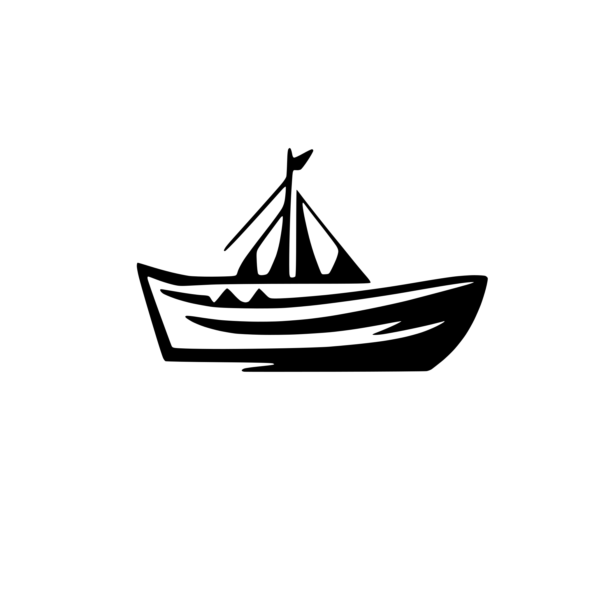 AI-generated SVG of a bateau